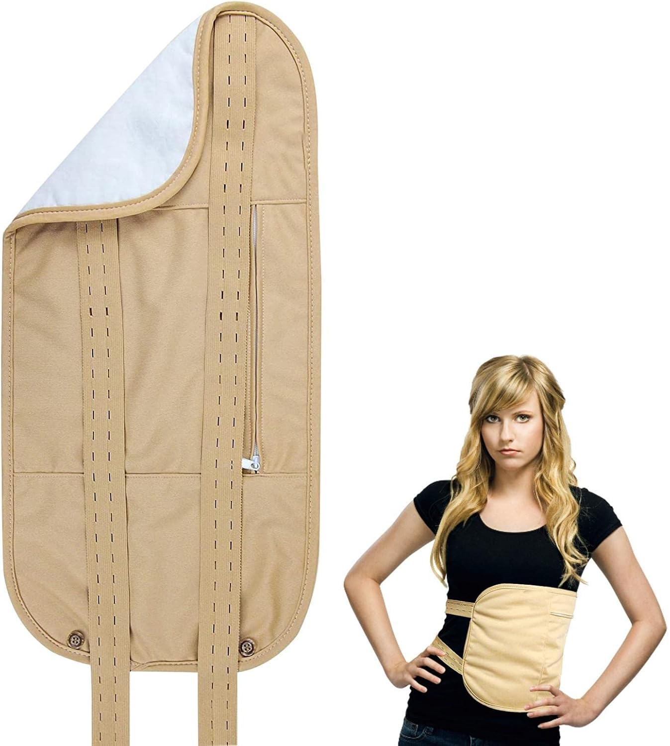 Castor Oil Pack | Cotton Wrap Pack for Castor Oil for Insomnia Constipations Inflammations | Reusable Castor Oil Conditioning Aid for Liver Abdomen Muscles to Improve Digestion image number 4