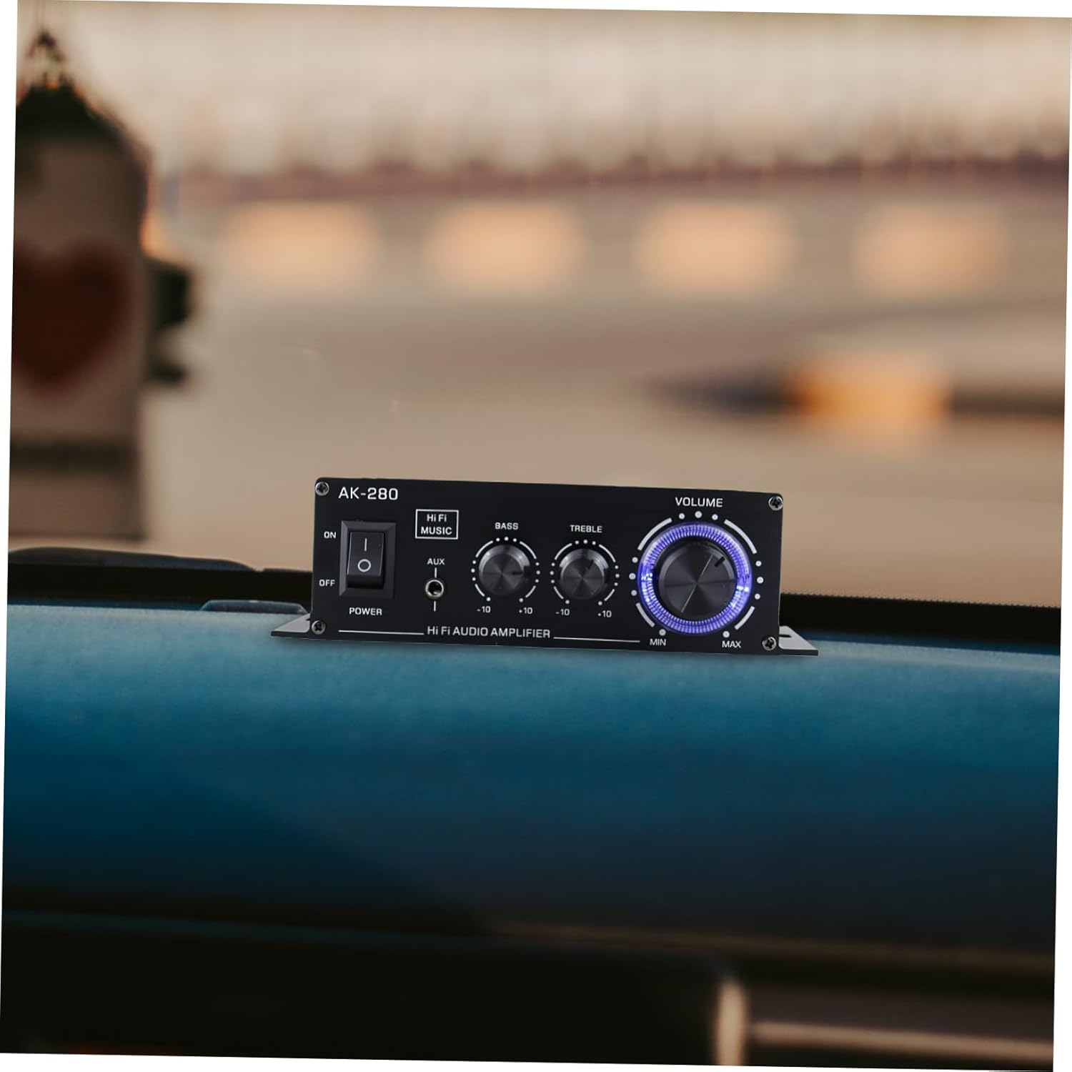 ABOOFAN 12V Mini Amplifier for Speakers Car Audio Amplifier Mp3 Small Speaker Amp for Motorcycle and Home Sound System image number 3