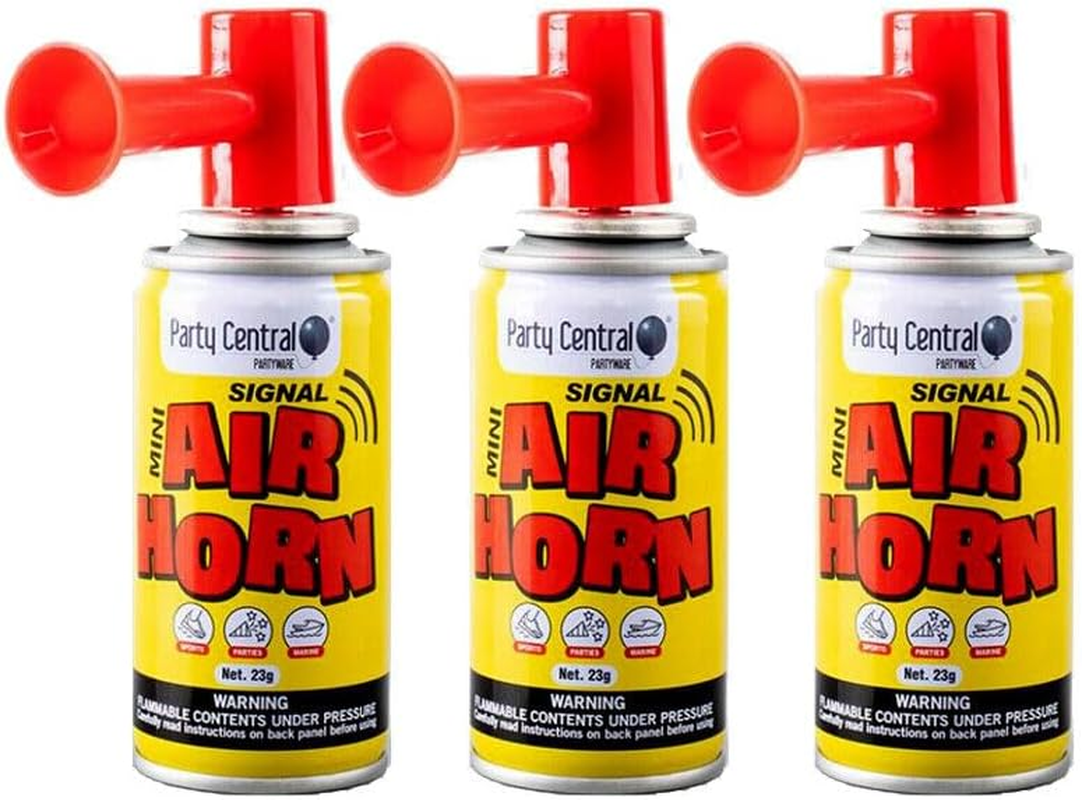 Leona Co 3Pcs Air Horn for Parties, Birthdays, Special Events, Sports, Safety, Games, Camping, Graduation, Boating, and More image number 1
