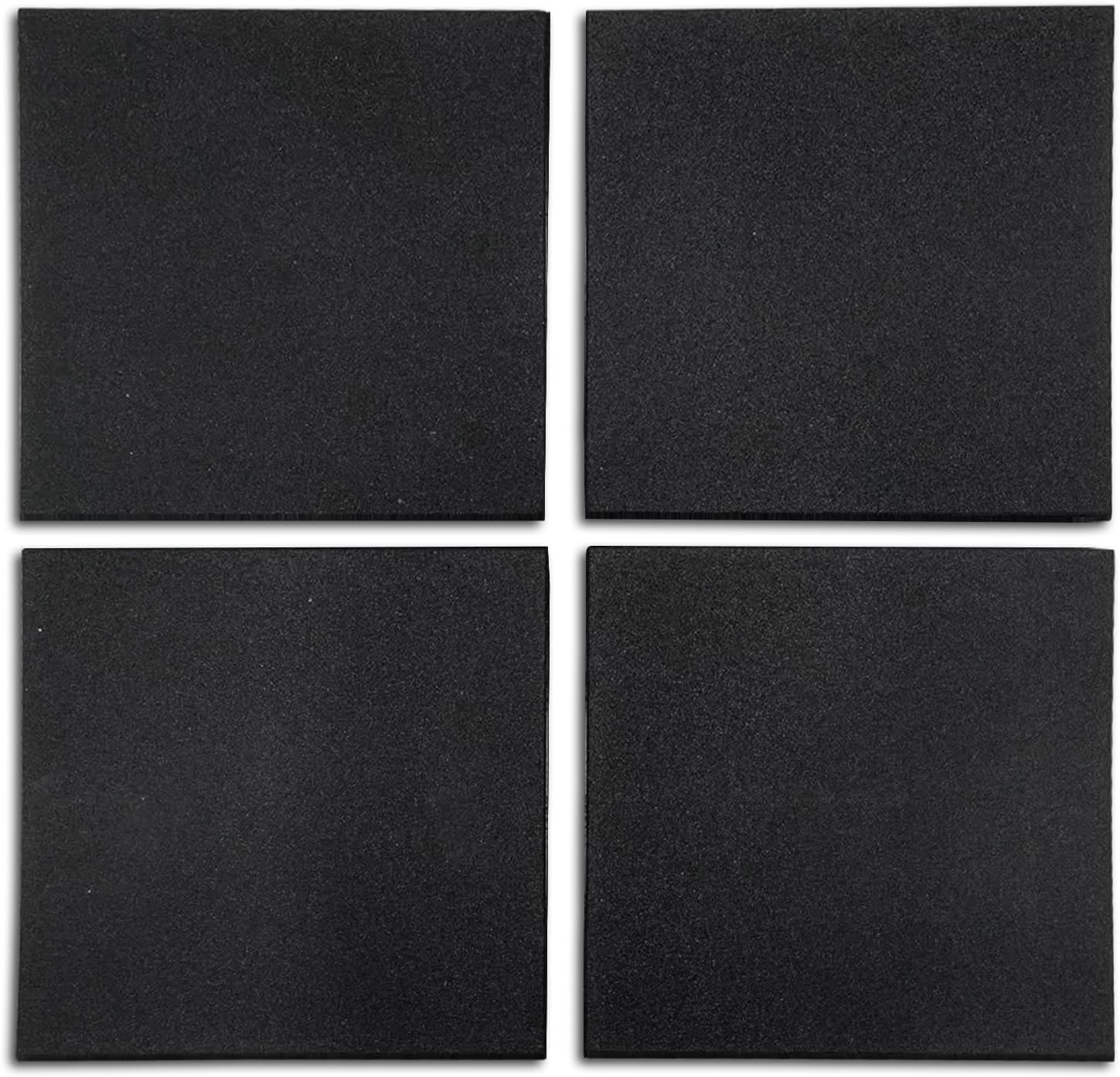 15Mm Thick Rubber Gym Mat Flooring, 4 Pack- 50Cm X50Cm Exercise Gym Mats, High-Density, Noise Shock Absorbing, Surface Protection - for Home Gym Equipment Garage (Black-Grey Fleck, 50CM X 50CM, 4)