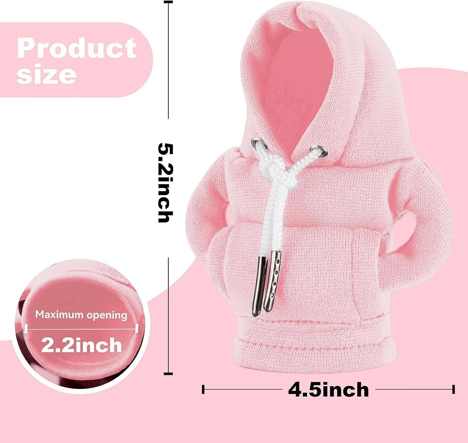 Car Shifter Cover & Car Gear Shift Cover, Velvet Gear Shift Hoodie Protector, Funny Interior Accessory Compatible, Soft Washable Design &ndash; Ermaoo (Pink) - Pink image number 6