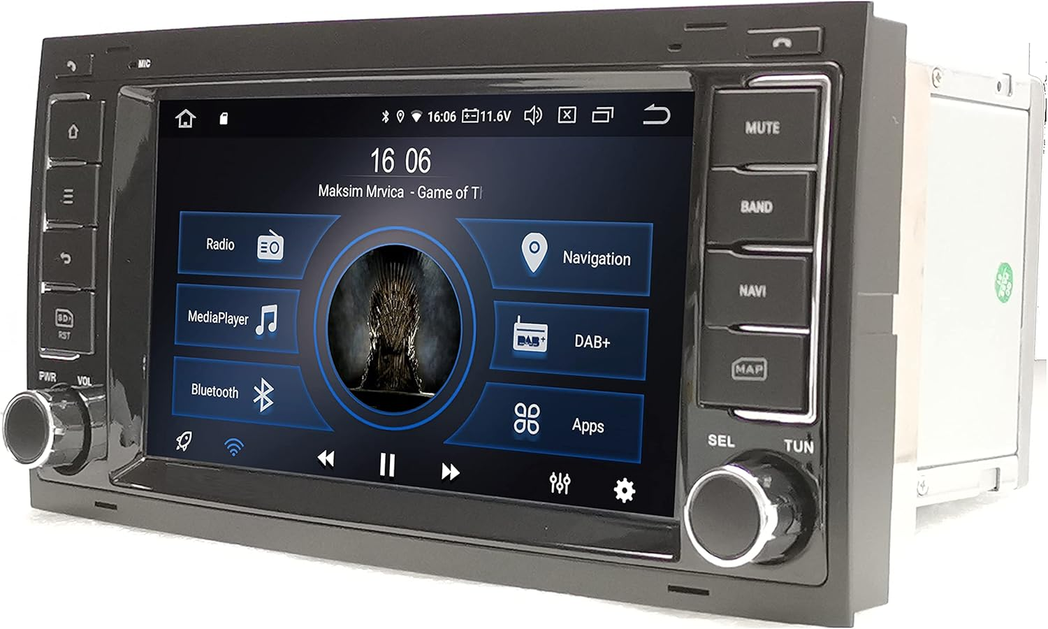 M.I.C. AVT7 Android 12 Car Radio with Sat Nav Qualcomm Snapdragon 665 4G + 64G Replacement for VW T5 Multivan Touareg with RNS 510: SIM DAB plus Bluetooth 5.0 Wifi 2DIN 7 Inch IPS Tempered Glass image number 2