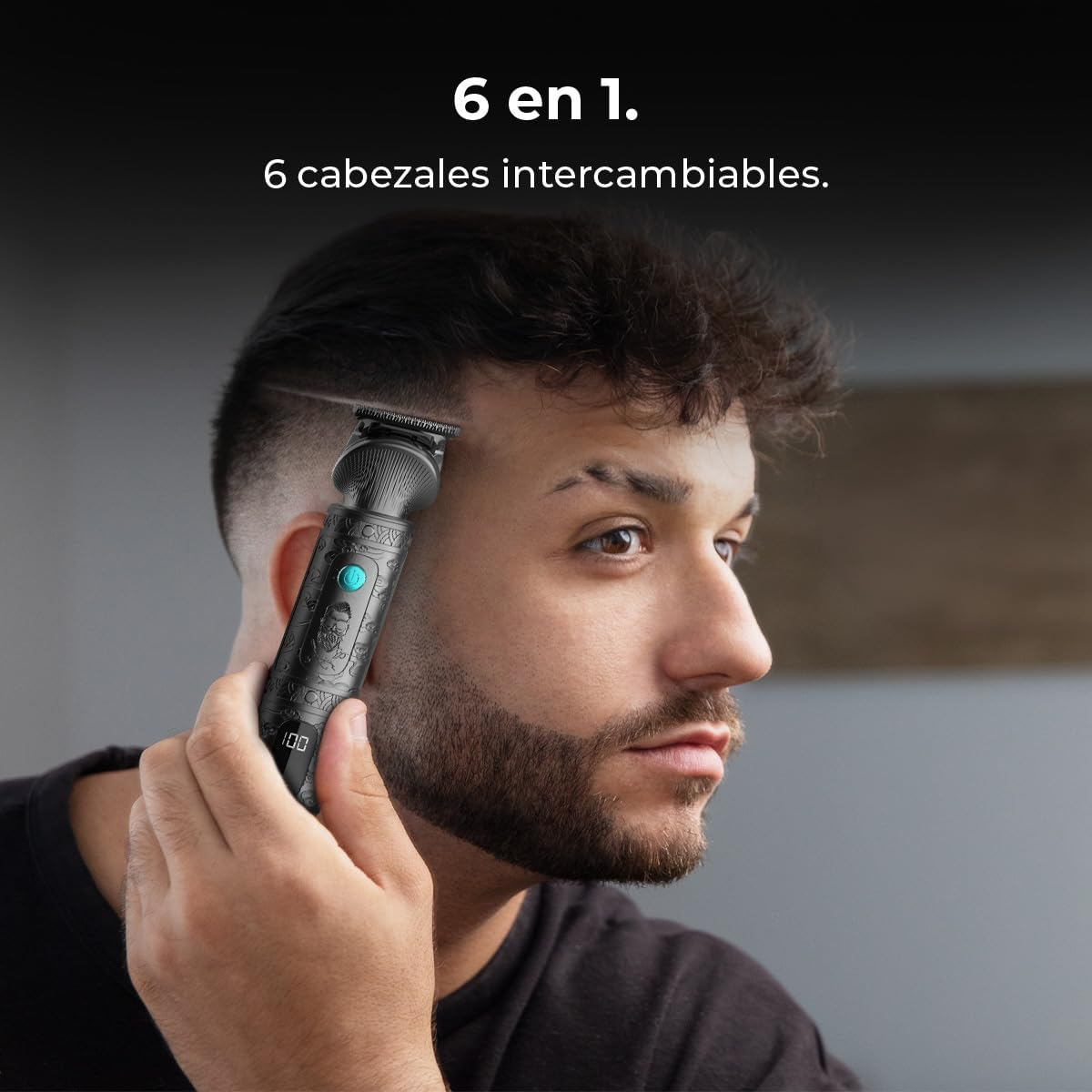 Cecotec Precisioncare Samurai Profiling 6 in 1 Multifunction Professional Shaper for Nose and Body, Autonomy 150 Min, Combs 3-15 Mm, Precise Profiling, Storage Base, Display image number 3