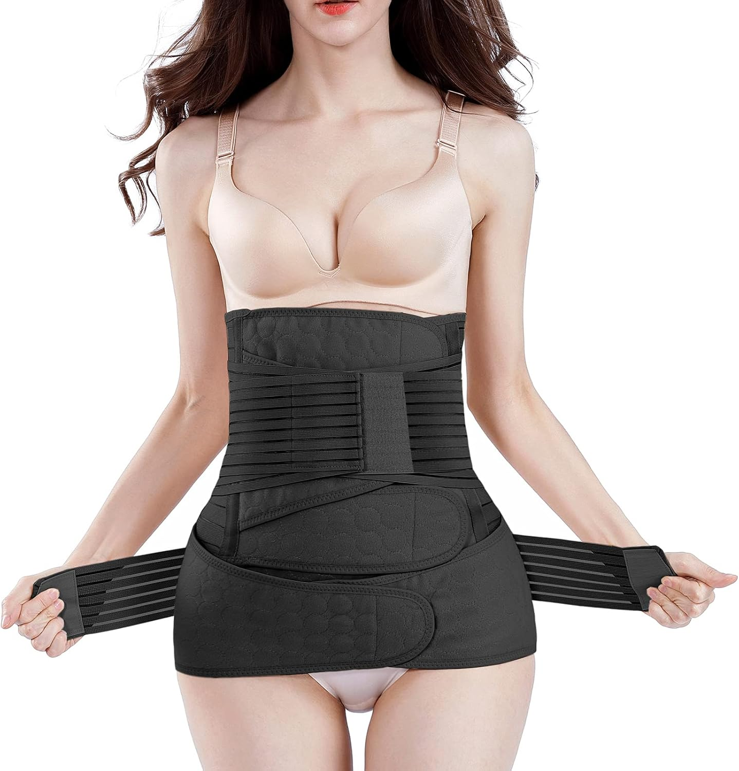 Chongerfei Postpartum Support Recovery Belly Wrap Waist/Pelvis Belt Body Shaper Postnatal Shapewear