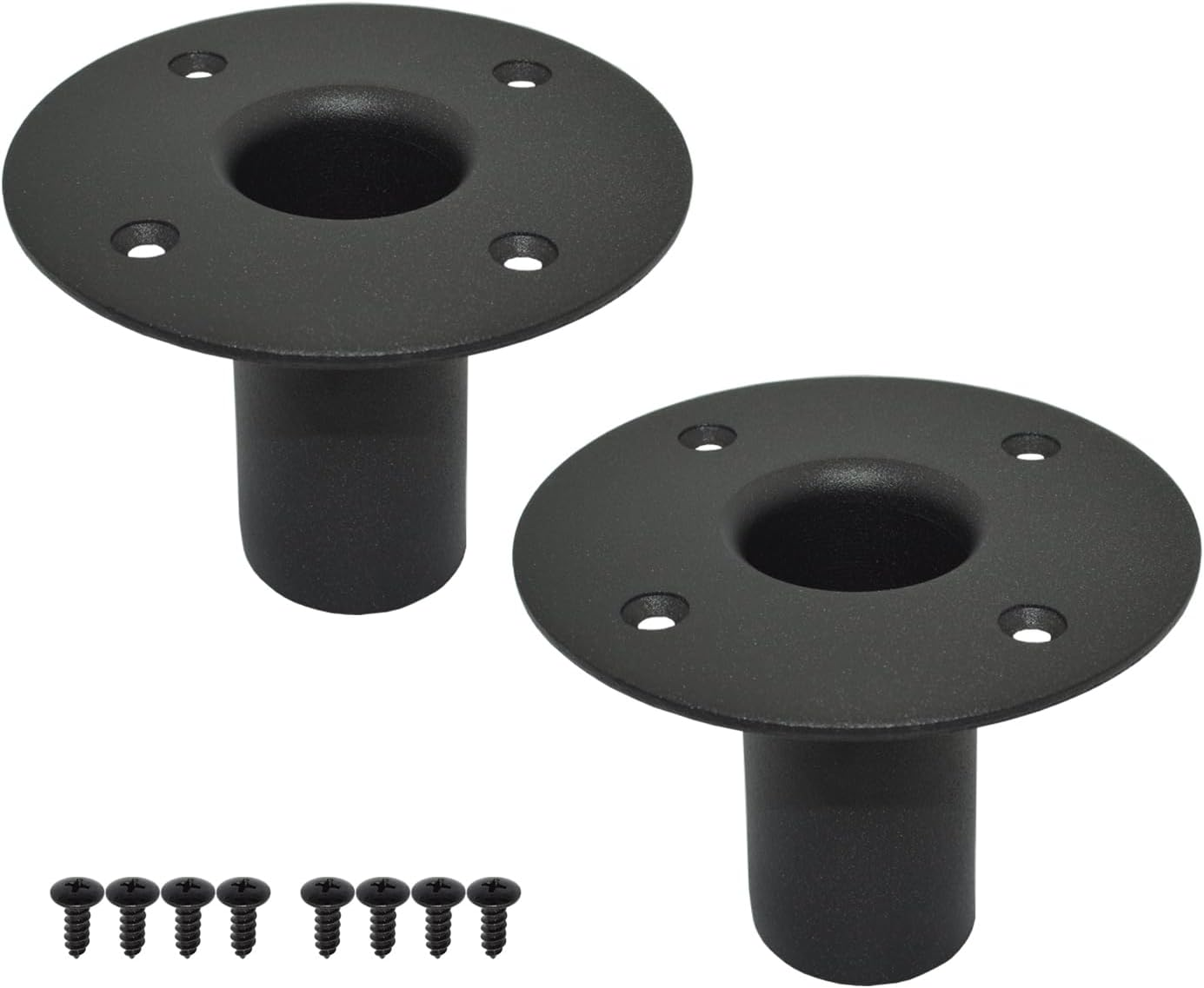 Howonder Speaker Stand Top Hat,Metal Speaker Cabinet Pole Mount,Pa/Dj Tripod Speaker Stand Mounts Adapters Mm (2 Packs Black) image number 4