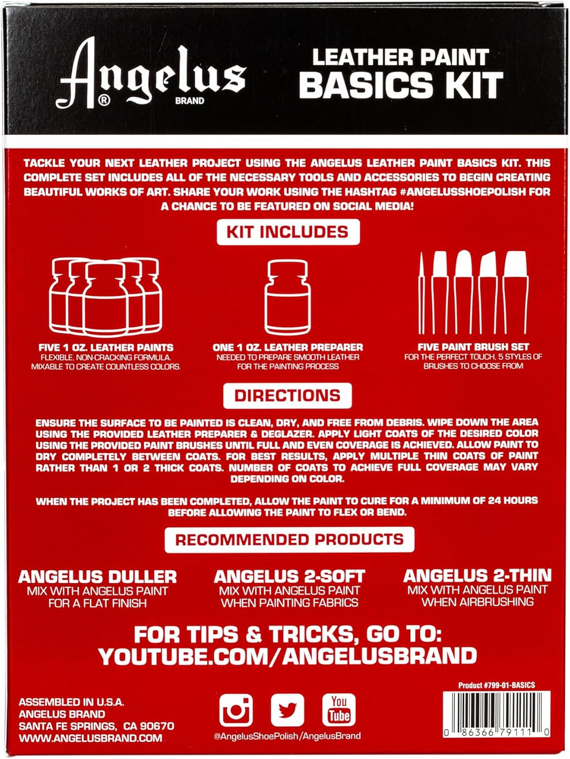 Angelus Leather Paint Basics Kit image number 2