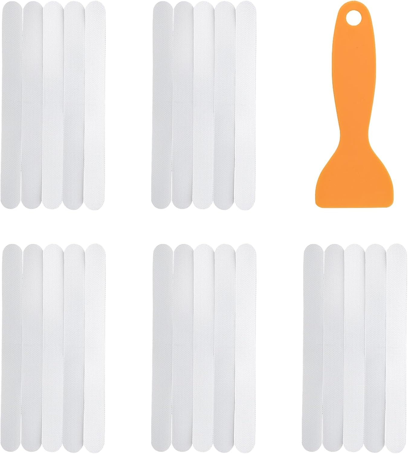 25Pcs Anti-Slip Strips - Safety Shower Treads & Bathtub Non-Slip Stickers | Anti-Skid Tape for Floors, Steps (Baby/Senior/Adult Use, Clear 0.8In, Strong Adhesive) image number 2