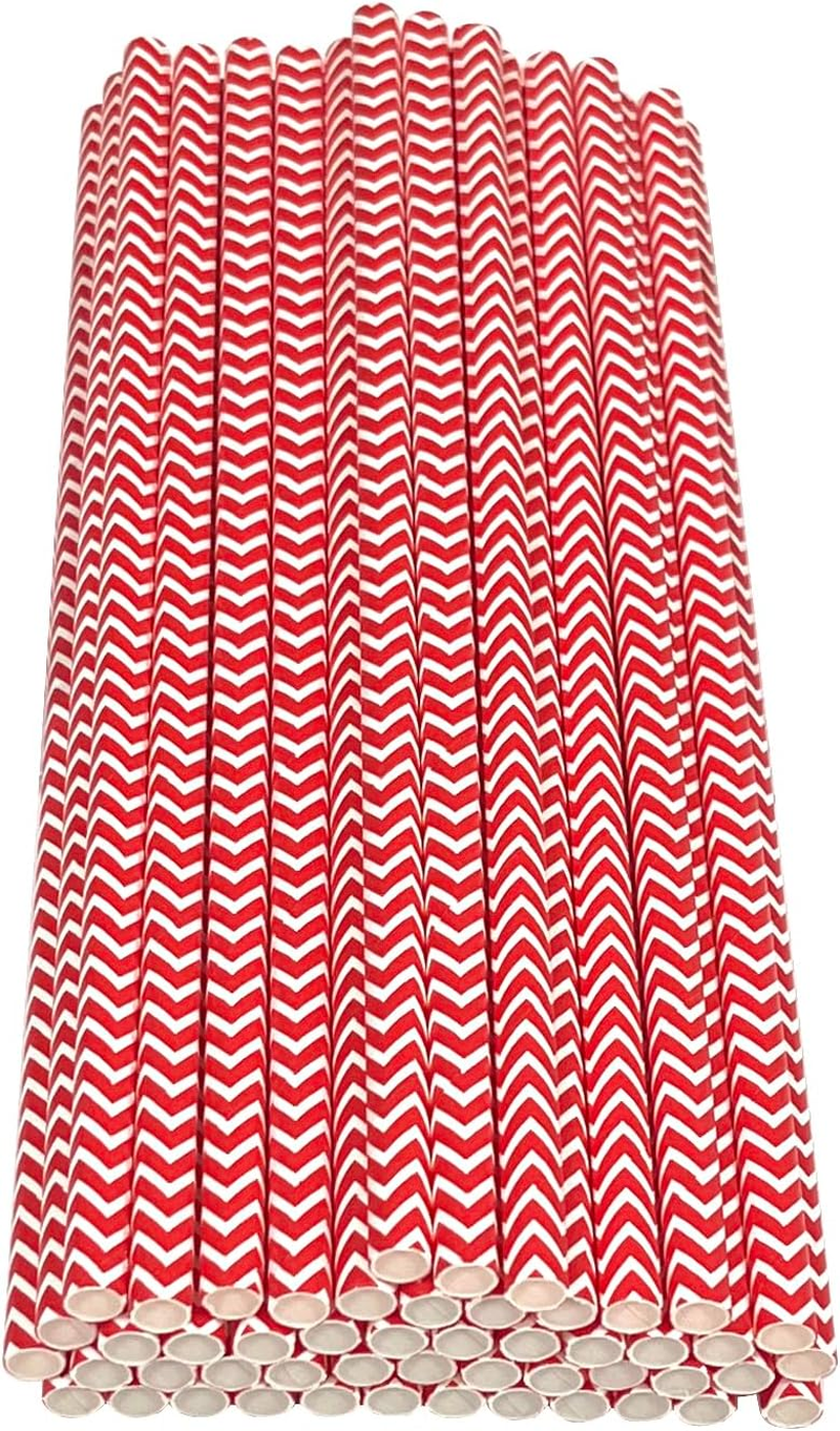 Haobase 50Pcs Paper Drinking Straws, Biodegradable Paper Straws for Drinking Cocktail, Coffee, Cold Drinks (Ripples Pattern) (Brown Ripples) - Brown Ripples image number 3