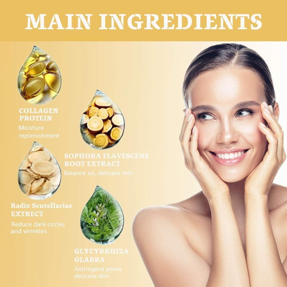 Sunblue Gold Collagen under Eye Patches - 30 Pairs Moisturizing Eye Masks for Dark Circles, Puffiness, Wrinkle Reduction - Hydrating Gel Eye Pads image number 4