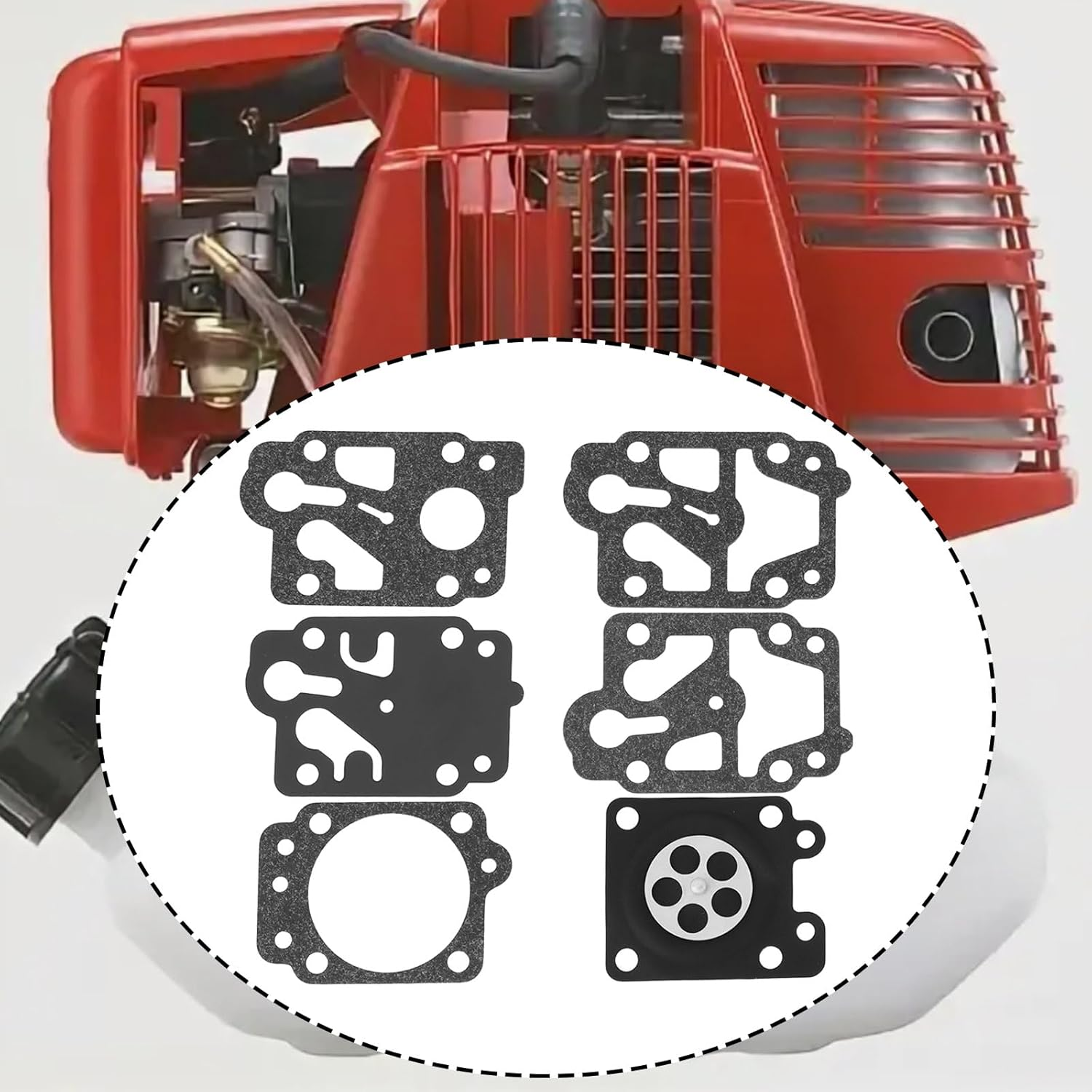 Carburetor Gasket Diaphragm Repair Kit Compatible with Honda GX25 GX31 GX35 WX10 FG110 image number 3