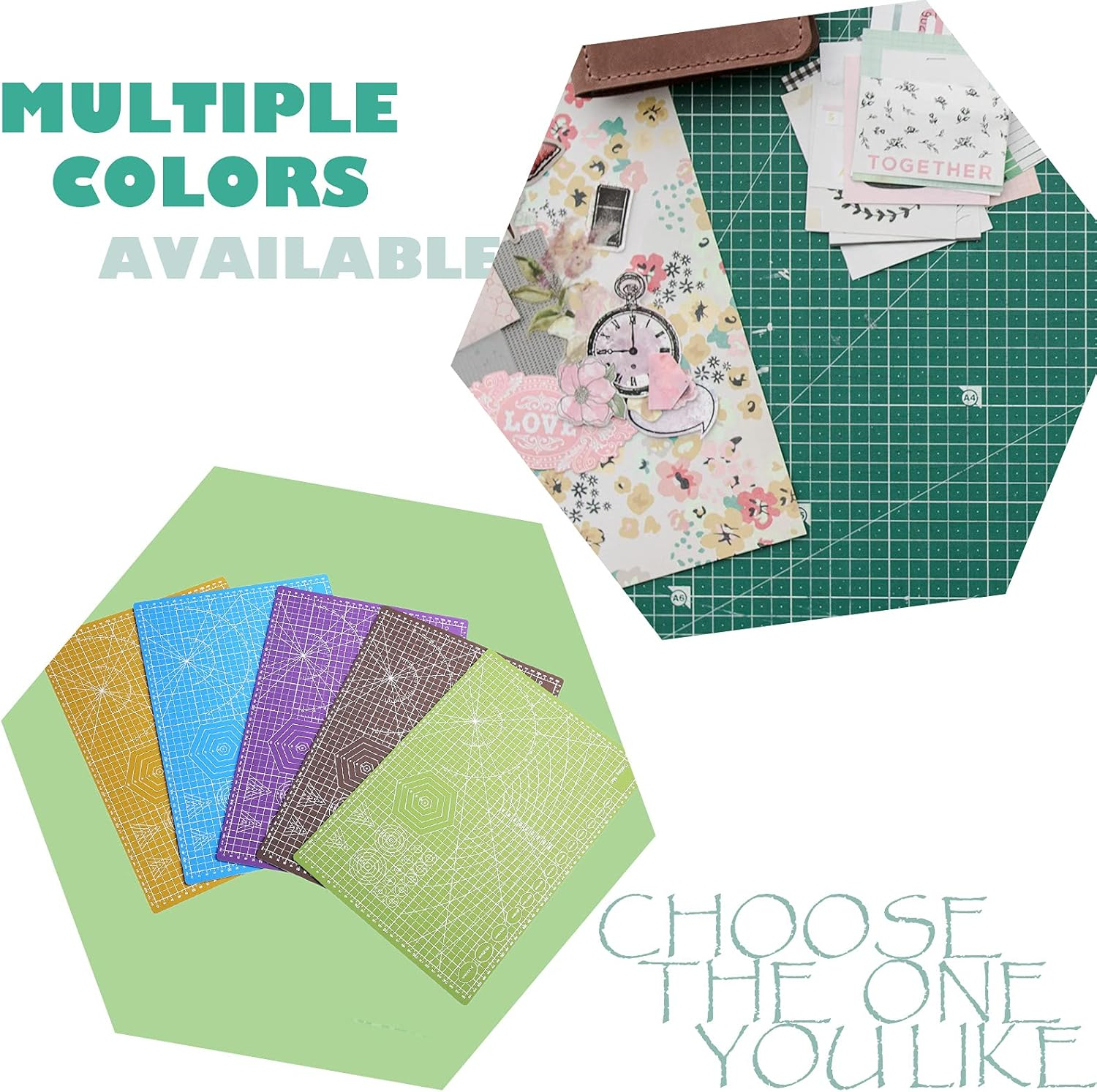 Self Healing Colourful Cutting Mat A3(45X30Cm), Great for Scrapbooking, Quilting, Sewing and All Arts & Crafts Projects A3 image number 3