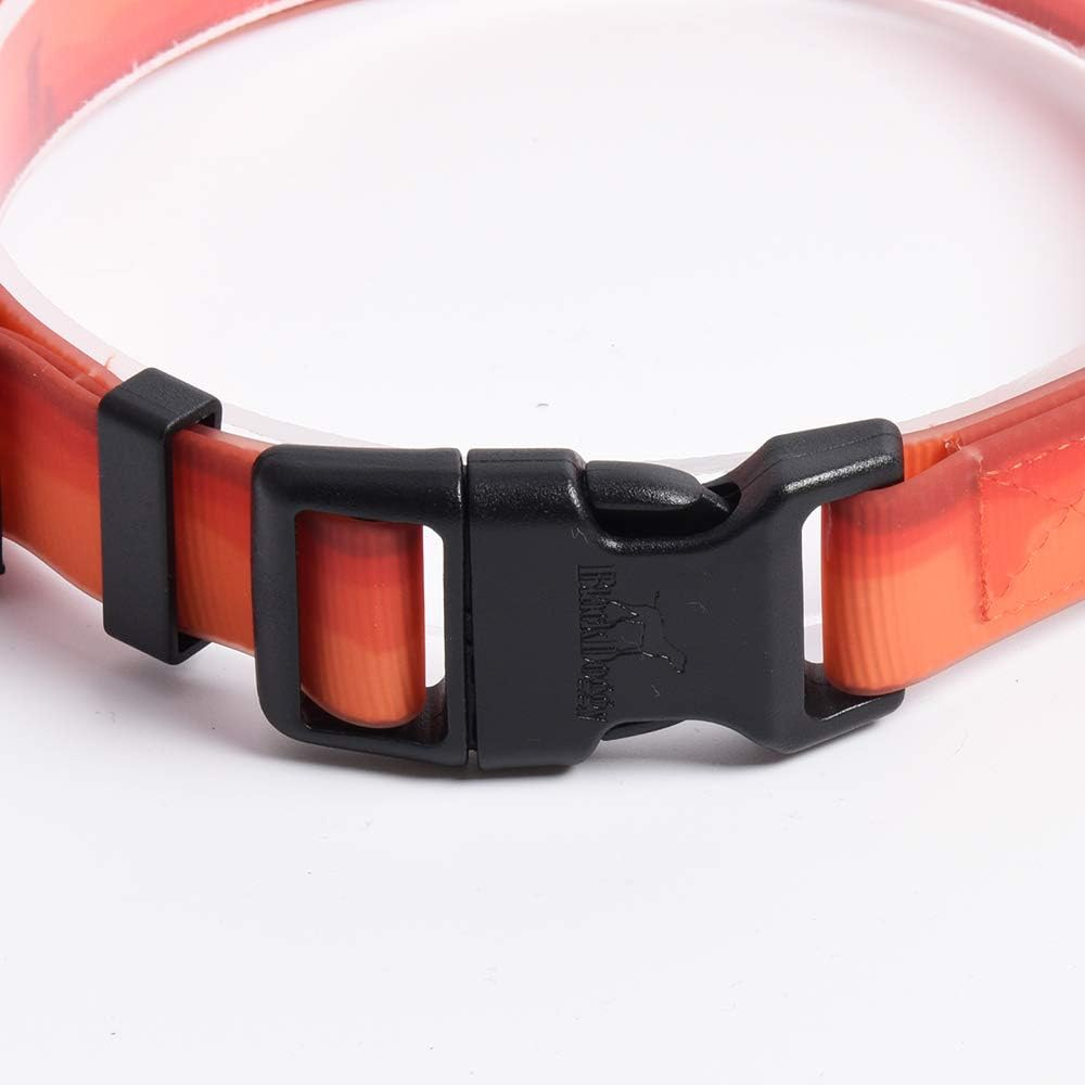 Blackdoggy Waterproof & Odor-Resistant Dog Collar, Heavy-Duty D-Ring & Adjustable Fit, All-Size Pet Collar for Small, Medium and Large Dogs (M, Orange) image number 5