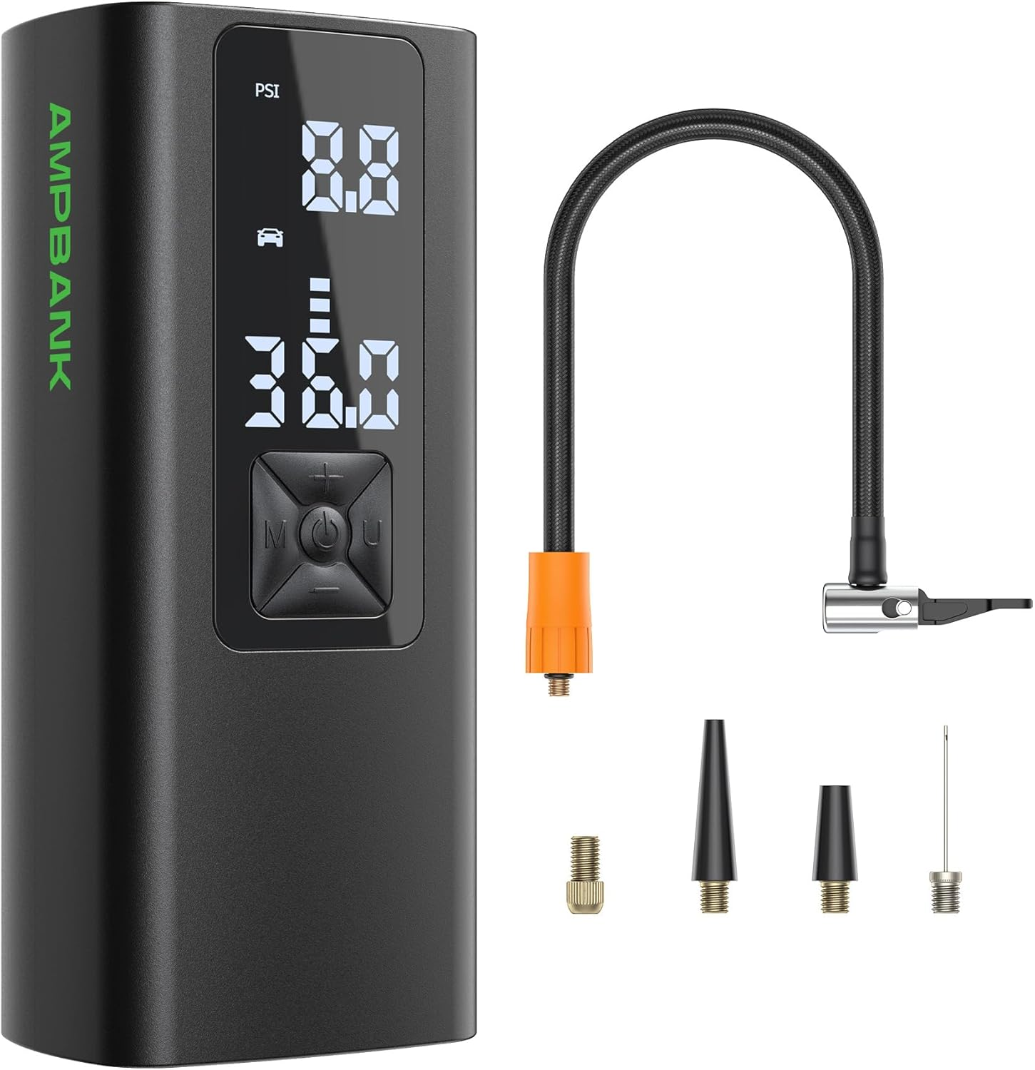 Tire Inflator Portable, AT003 Air Compressor for Car Tires, Tire Inflator 150PSI with 6000Mah Battery, Pressure Gauge & LED Screen, Auto Air Pump for Car, Motorcycle, Bike, Ball