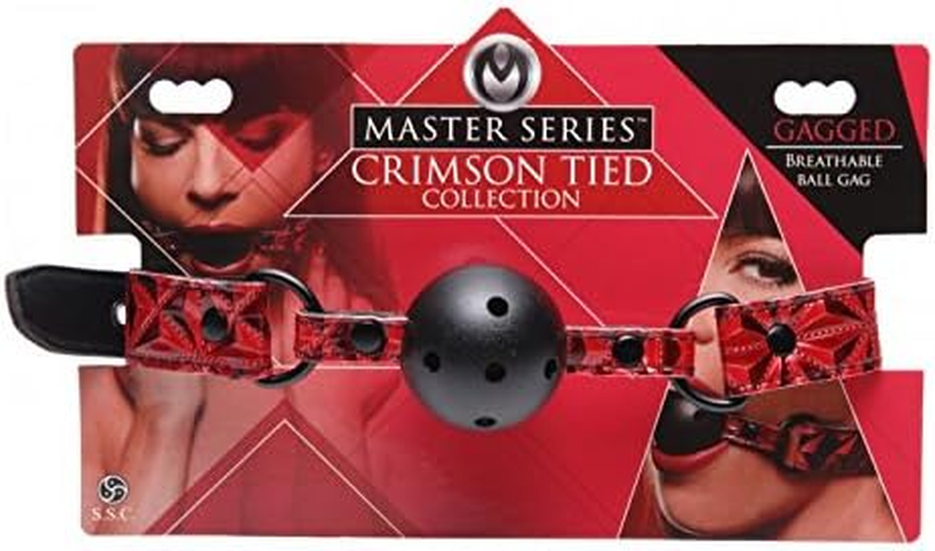 Master Series Crimson Tied Breathable Ball Gag image number 2
