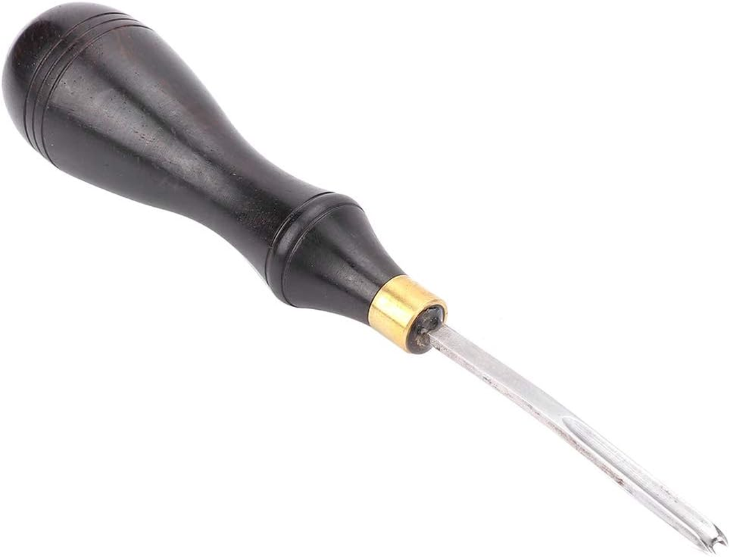 Leather Edge Beveller, Professional Leather Edge Beveller Steel Blade Ebony Handle Five Sizes Cutting Beveling Leather Edge Skiver Tool DIY Leathercraft Accessories (1.8Mm)