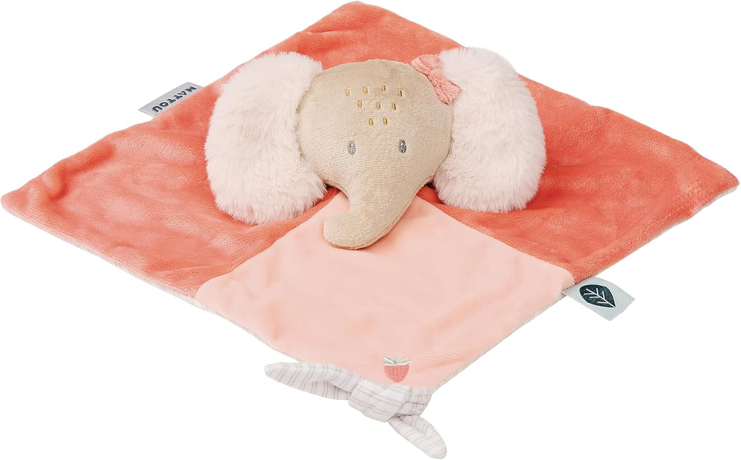 Nattou Comforter Blanket Polyester Elephant Companion from Birth Approx. 40 Cm Flo, Oli & Ernest, Oli Pink image number 3