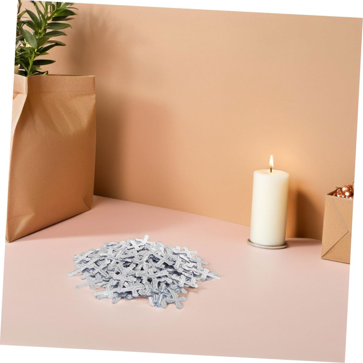 Sparkly Cross Confetti for Christening Decorations Baptism and Religious Ceremonies Colorful Metallic Table Scatter with for Elegant Festive Atmosphere and Easy Cleanup image number 5