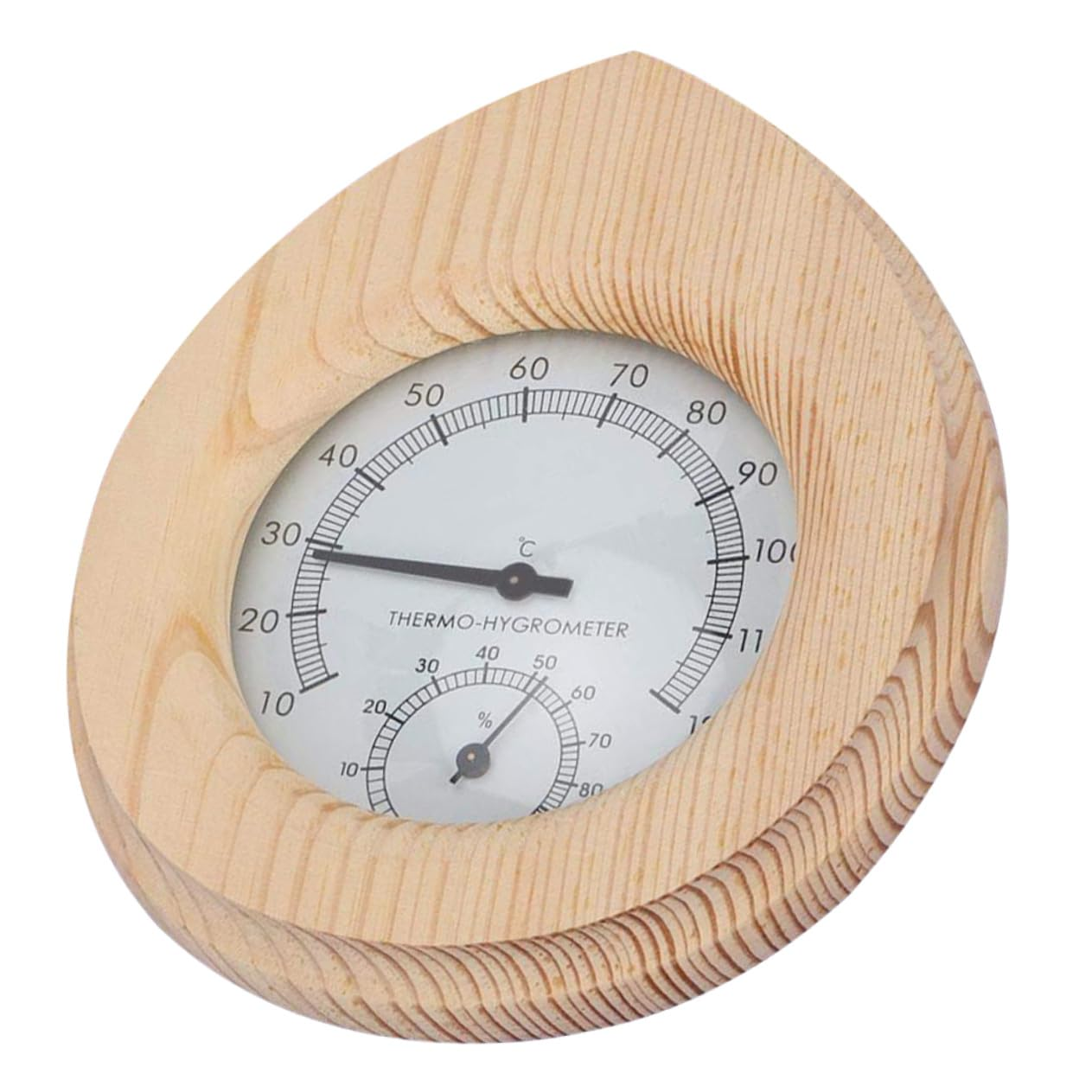 Mipcase Sauna Thermometer with Hygrometer High Temperature Resistant Indoor Temperature and Humidity Measuring Tool Wall-Mountable Copper Abs Design for Home and Nursery Use image number 3