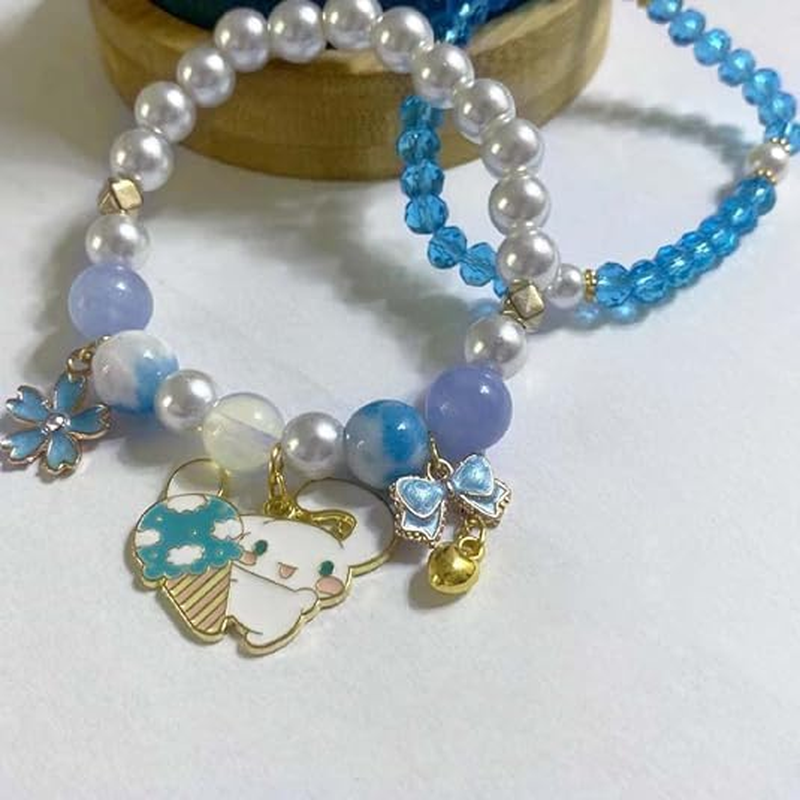 Cinnamoroll,Sanrio Cinnamoroll,Cinnamoroll Jewellery,Kawaii Bracelets Crystal Beads,Crystalbracelet for Women image number 5