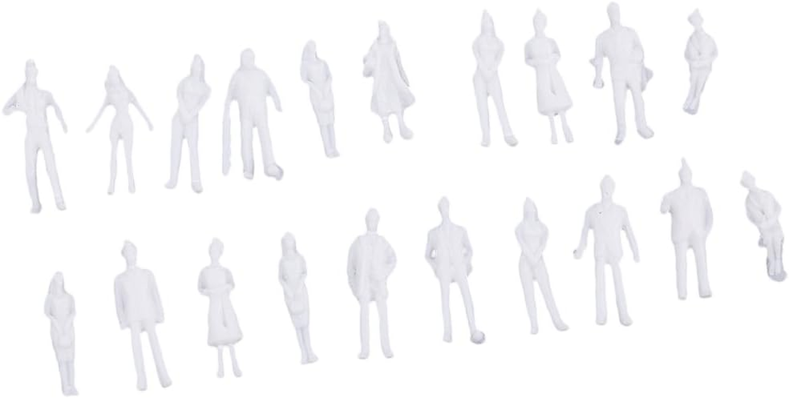 Simhoa Lots 20 1/100 Scale Unpainted Model People Architecture Figure Figurine