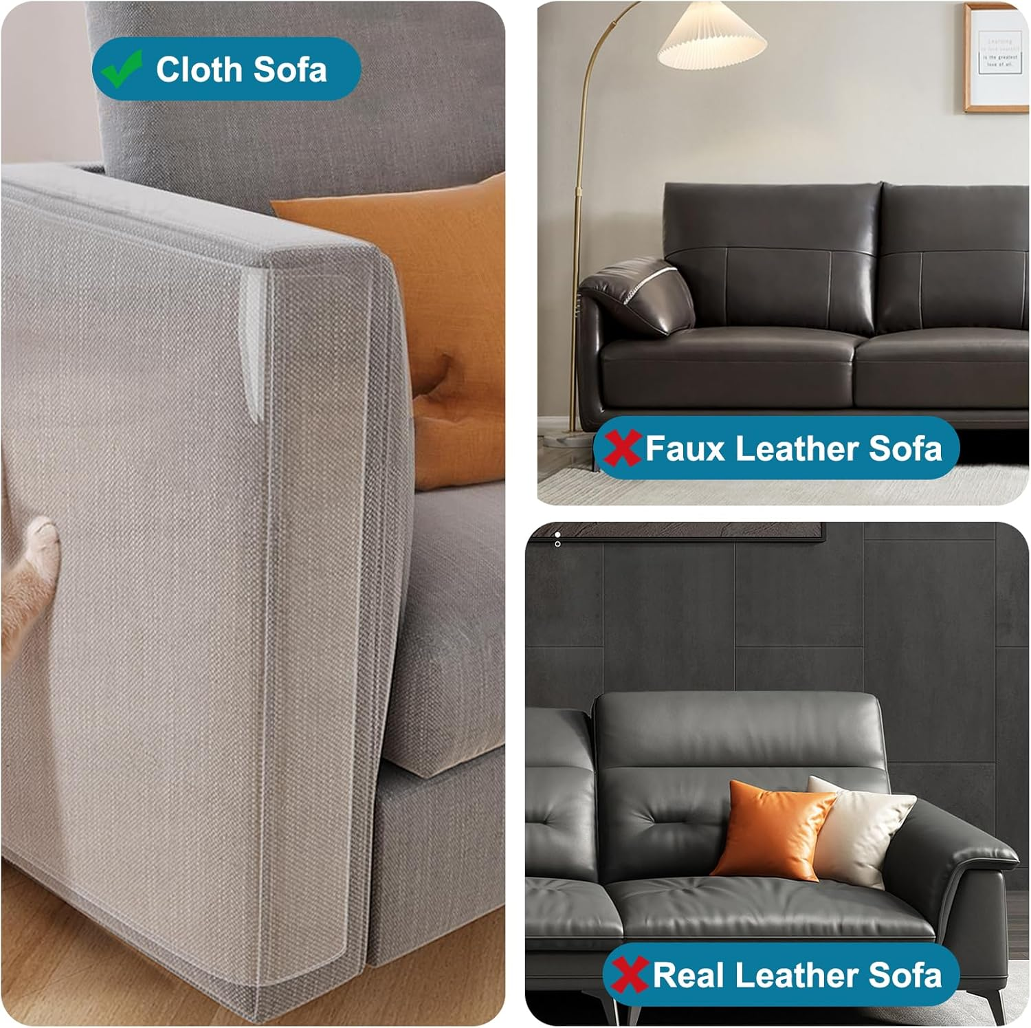 Cat Scratch Protection Film, 30 Cm X 3 M Transparent Scratch Protection Sofa Cat Pad, anti Scratch Film, with Scraper, Scratch Protection Wall Cat Tape, Self-Adhesive Scratch Protection Door Dog For image number 3