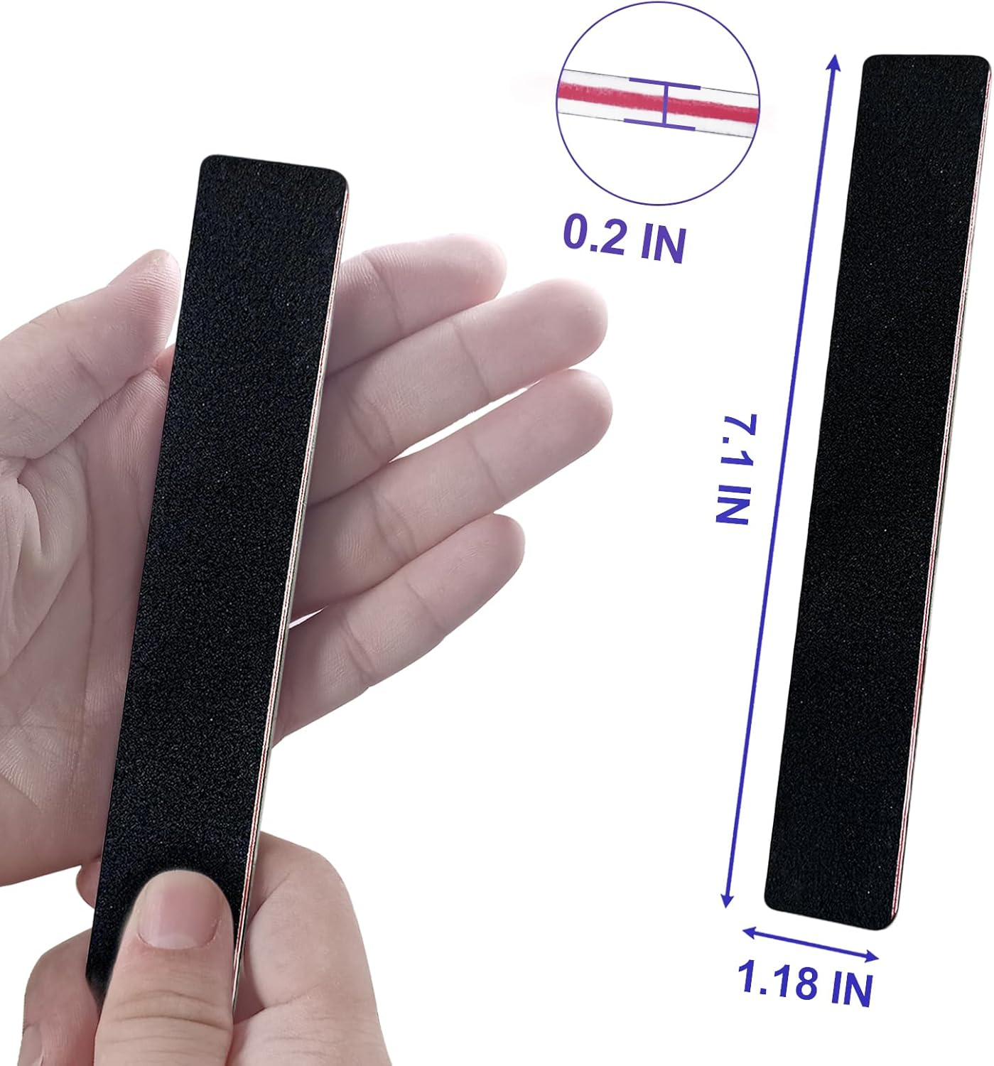 Homeyera - UPGRADED MATERIAL QUALITY - These Nail Files Have Been Meticulously Crafted with Premium Sandpaper, EVA and Emery Materials, Not Only Reusable and Washable, If image number 5