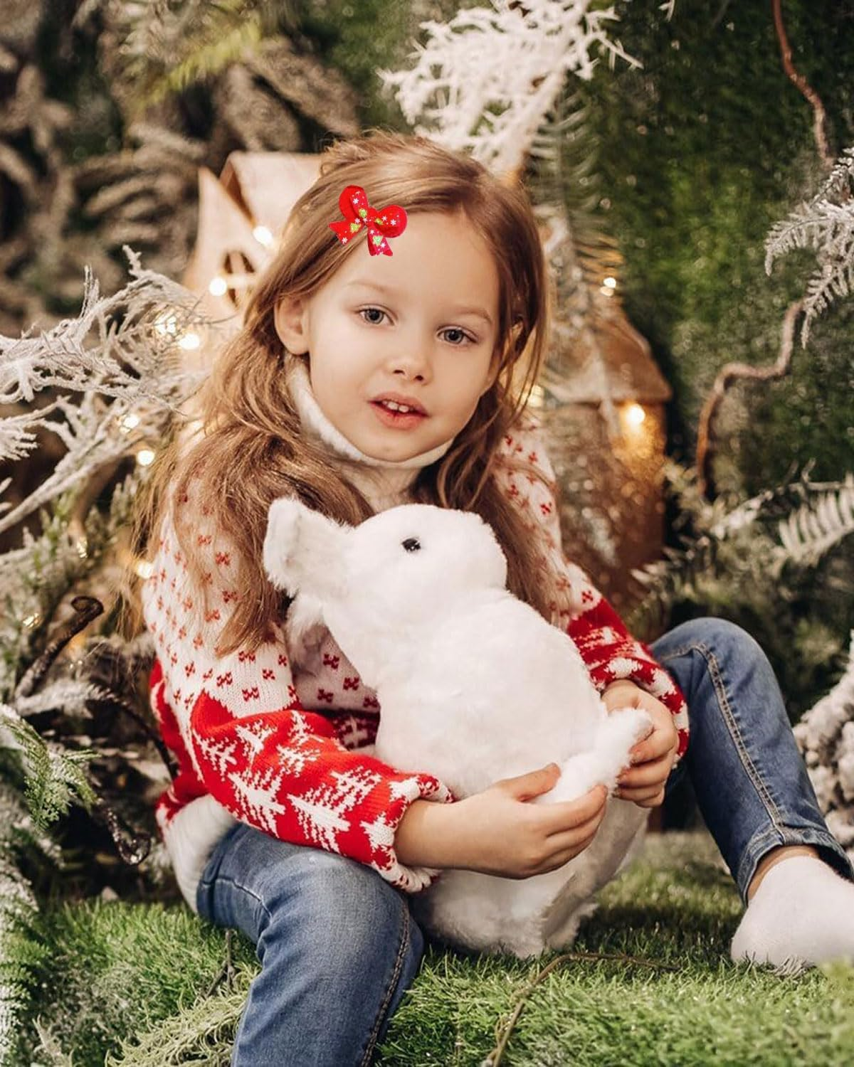 Set of 5 Christmas Hair Clips for Girls, Portable Hair Accessories, Festive Hair Clips, Hair Clips for Girls and Women, Christmas, Carnival Party, Festive Hair Accessories image number 3