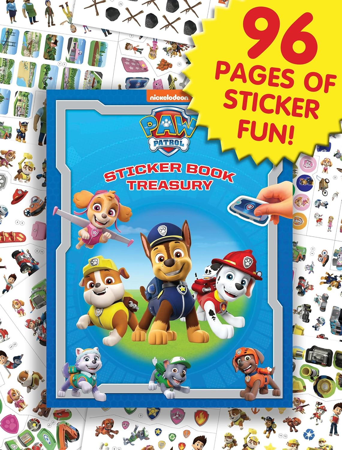 Paw Patrol Nick Sticker Book Treasury - Activity Books for Kids, 350 Reusable Stickers, 96 Pages of Fun
