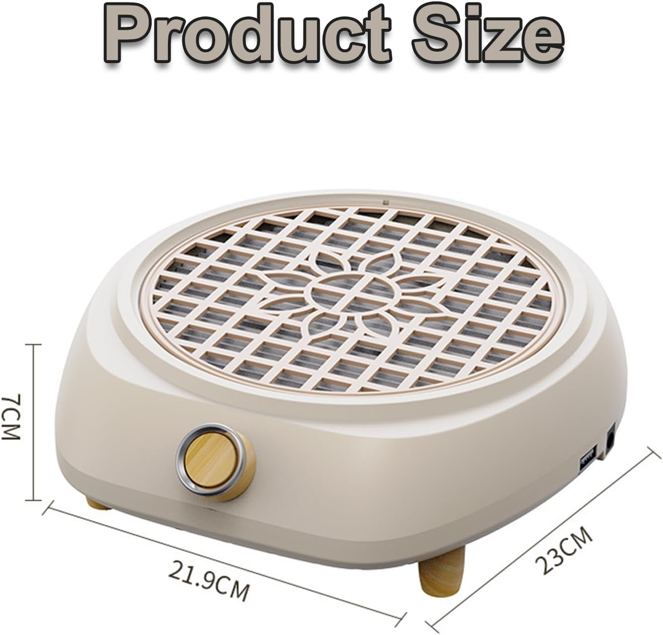 Bouzaak round Nail Dust Collector Compact Nail Dust Fan for Home Salon Use image number 4