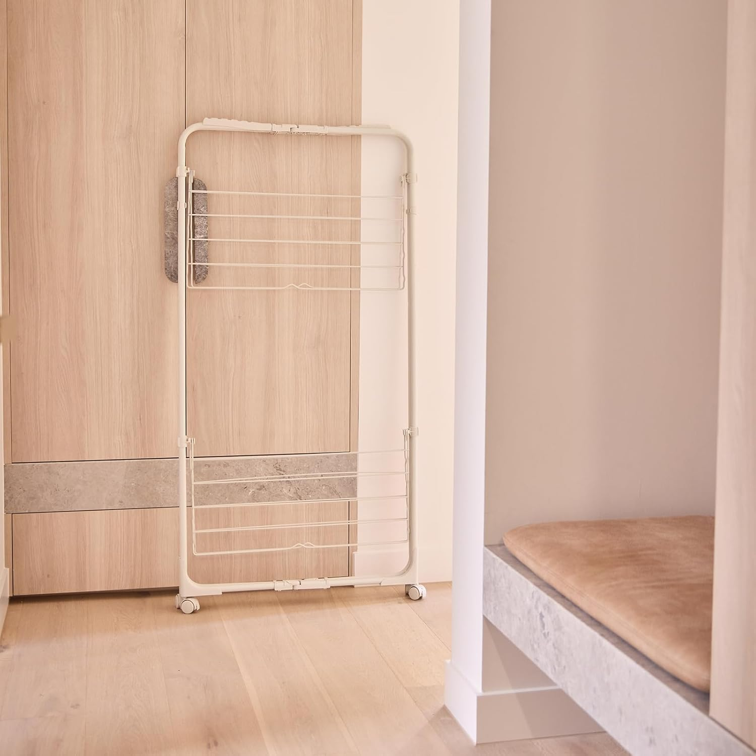 Hills Premium 2 Tier Mobile Clothes Airer, Silver, Large image number 2