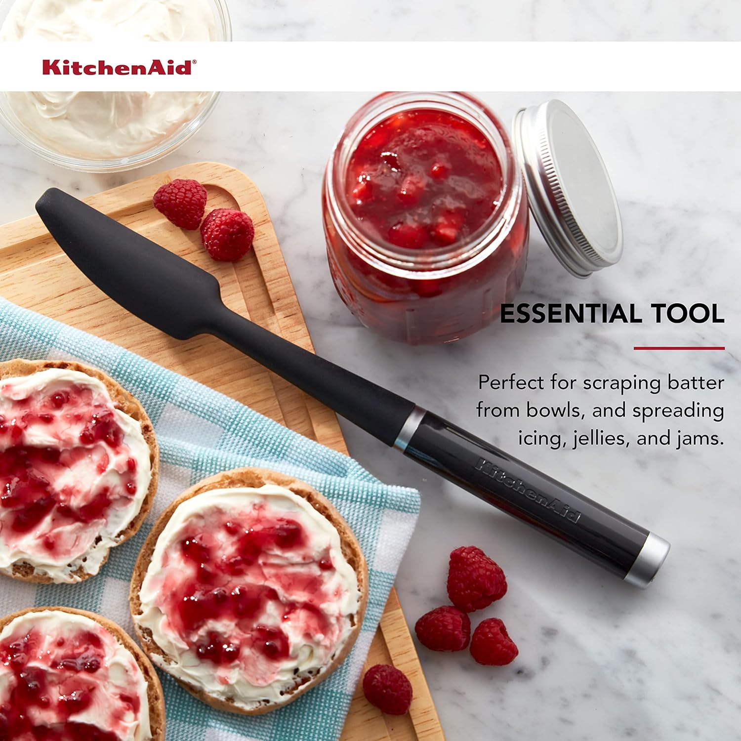 Kitchenaid Classic Jar Spatula, One Size, Black