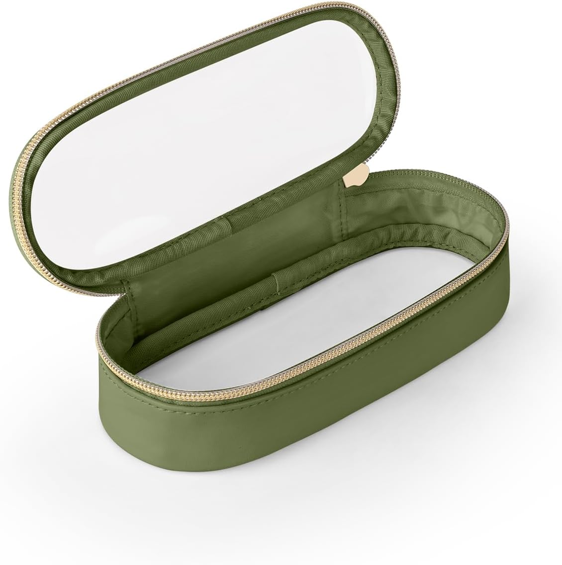 Clear Travel Makeup Brush Holder, Leather Makeup Brush Toiletry Bag