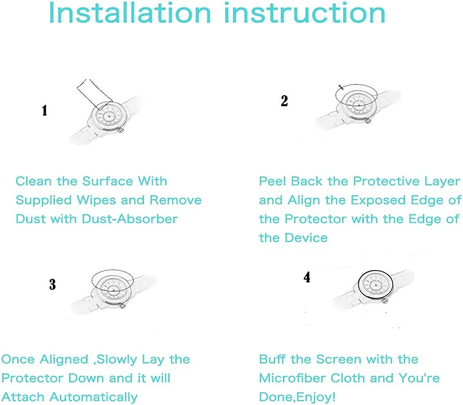 Screen Protector Compatible with Casio AE-1500WH AE-1500, [9H Hardness] [Anti-Scratch] [Anti-Fingerprint] Tempered Glass Screen Protector Crystal Clear [Pack of 2] image number 4