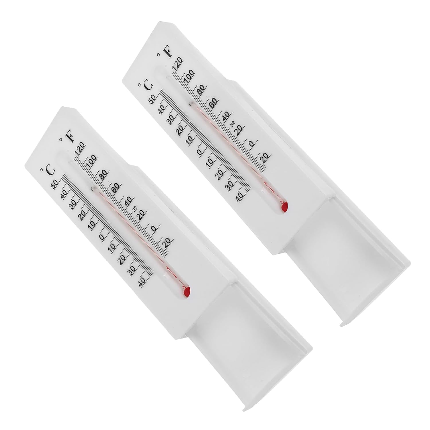 ULTECHNOVO 2Pcs Weatherproof Thermometer Key Hider Box Outdoor Decorative Spare Key Holder Plastic Wall Mount Storage for Home and Garden image number 2