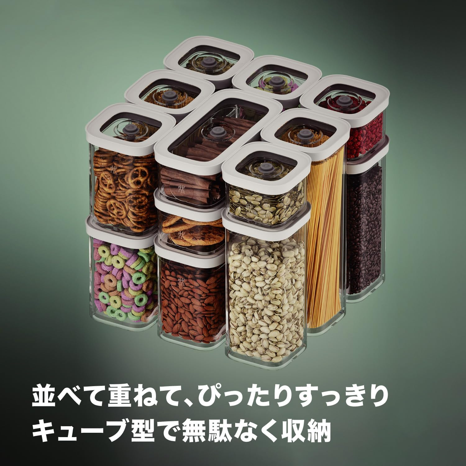 ZWILLING Z1034-236 Fresh & save Cube Set, Mini Container, Vacuum Storage, Sealed Storage Container, Canister Storage