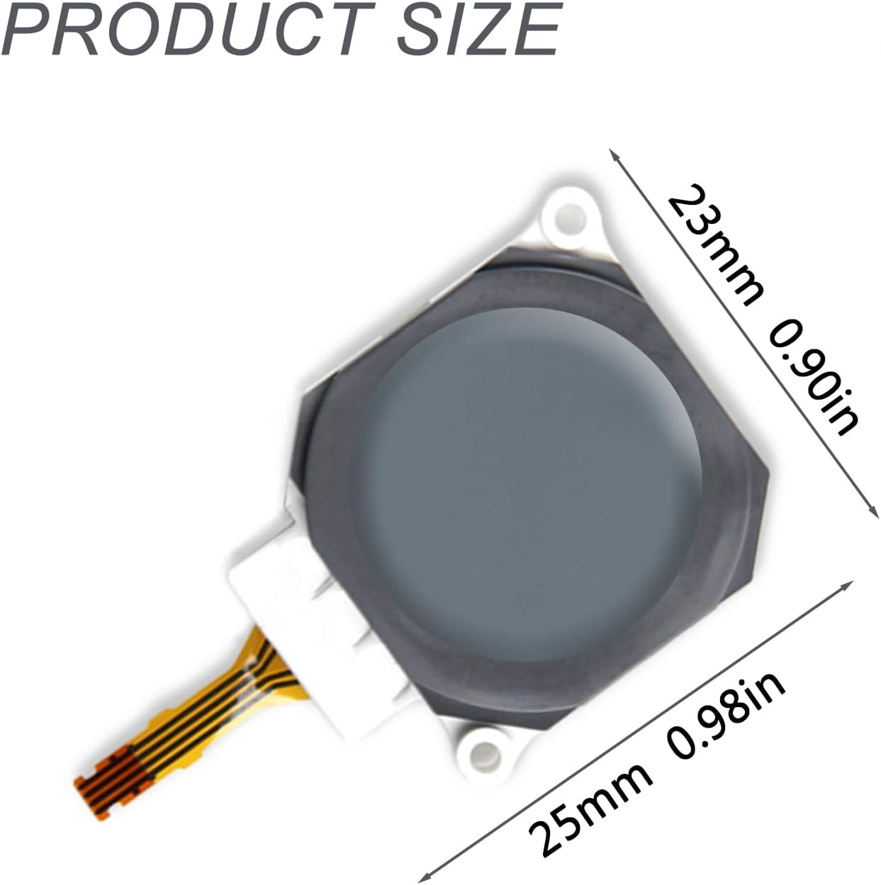 Agwenkui 1PC Analog Thumb Stick Joystick Replacement Part - Compatible with Nintendo 3DS/3DS XL/3DS LL Game Console Controllers, 25X22Mm Rocker Cap for Analog Stick Repair (Precise Size Match) image number 4