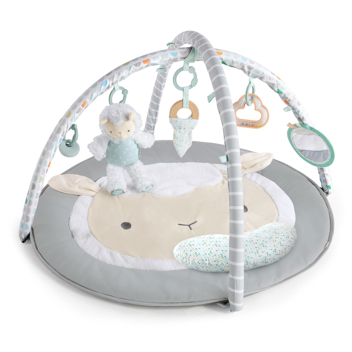 Ingenuity Sheppy&rsquo;S Spot Ultra Plush Baby Activity Gym & Tummy Time Mat, Newborn and up - Corrie image number 3