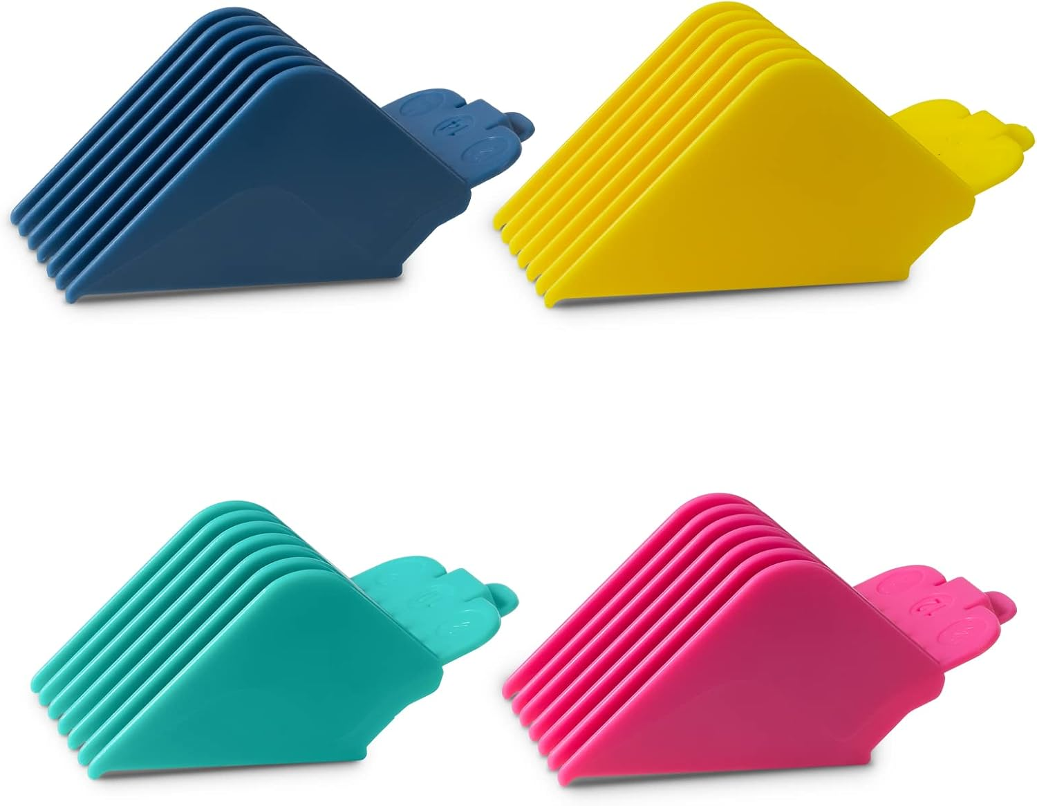 Clipper Guards 16 14 12 10 Fits for Most Wahl Clippers and Babyliss FX870, Color Coded Clipper Combs Replacement - 1.25", 1.5", 1.75" & 2"