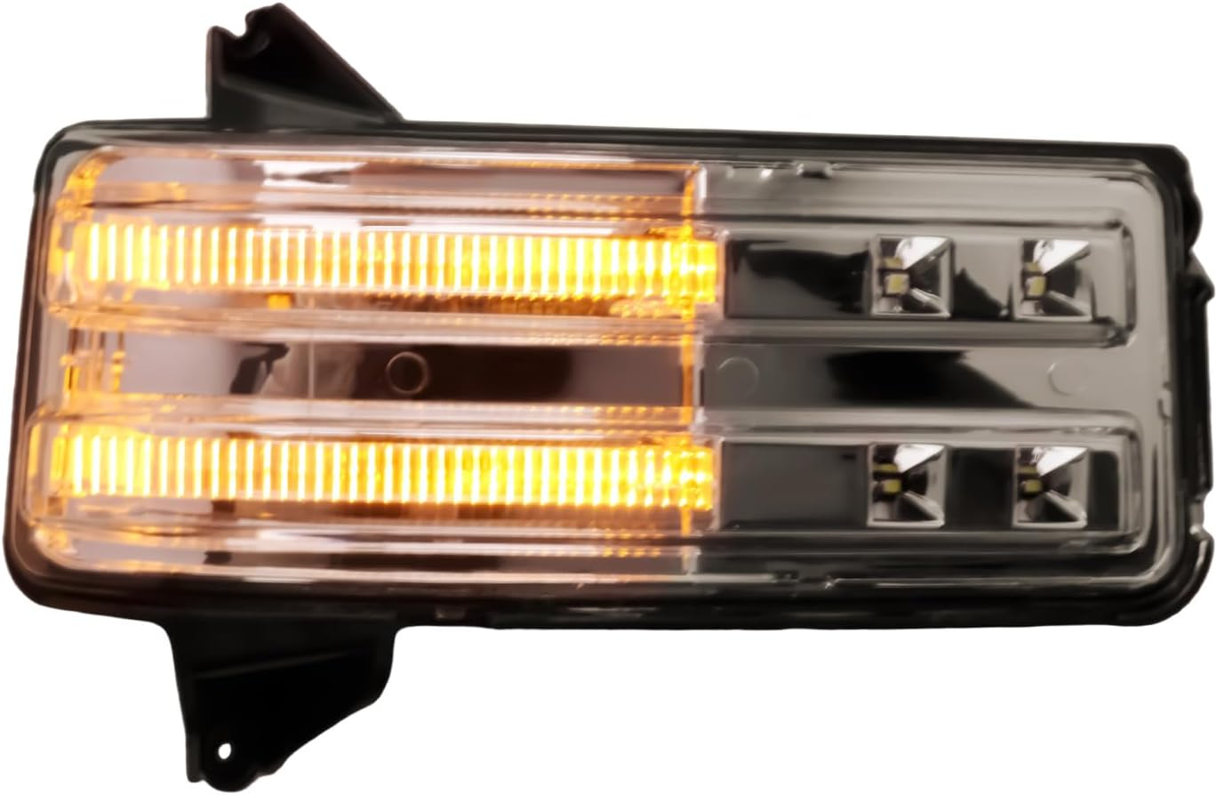 Replacement Passenger Right Side Door Towing Mirror Turn Signal Light Lamp Indicator with DRL for Chevrolet Silverado GMC Sierra 1500 2500HD 3500HD from 2019 to 2024 image number 3