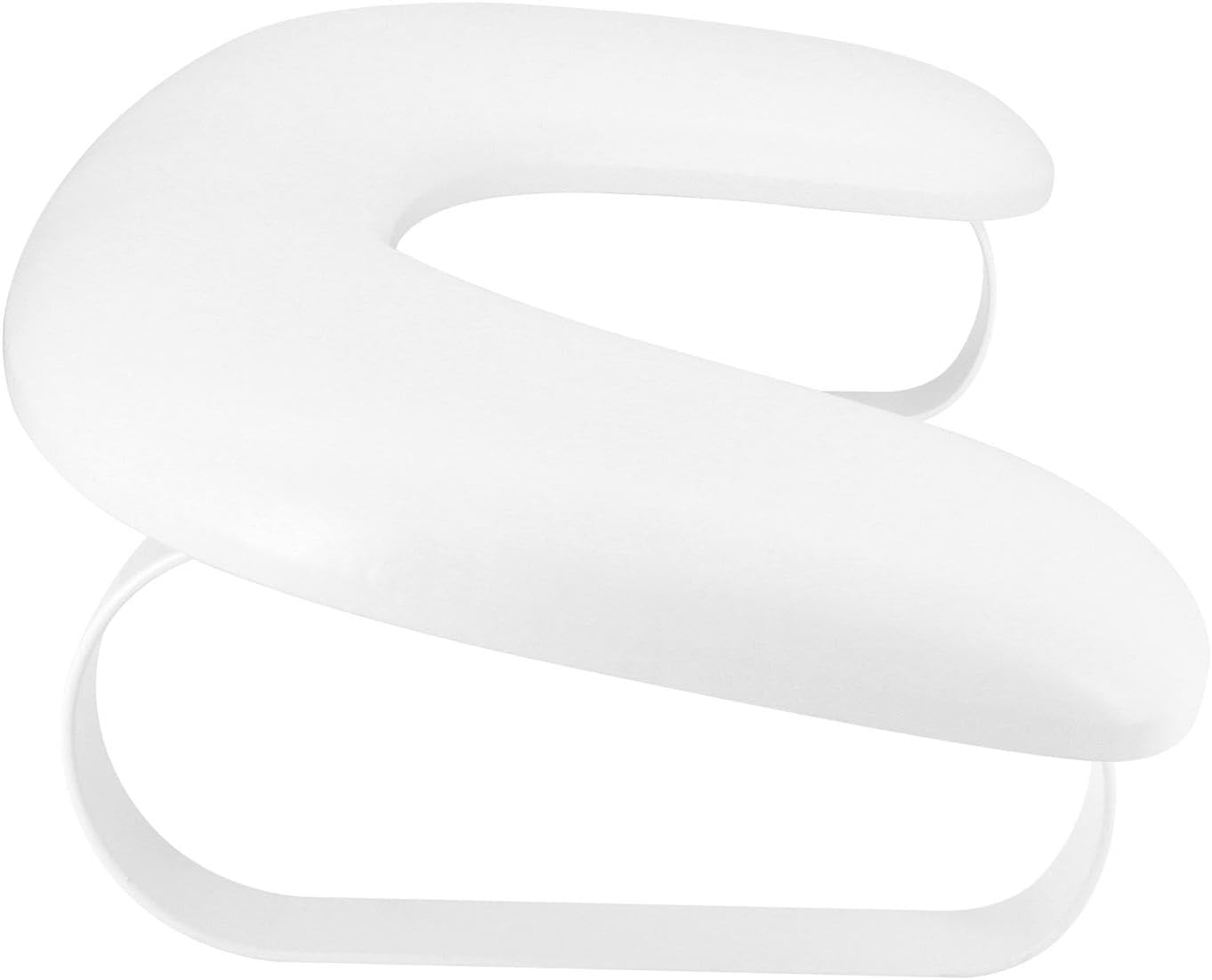 PU Leather U Shape Nail Arm Rest with Detachable Bracket Manicure Armrest for Home DIY, White