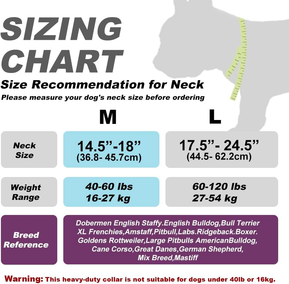 TSPRO Premium Dog Collars Tactical Dog Collar with Handle and Heavy Duty Quick-Release Metal Buckle Durable Thick and Adjustable for Medium to Large Dogs (Green M) image number 6