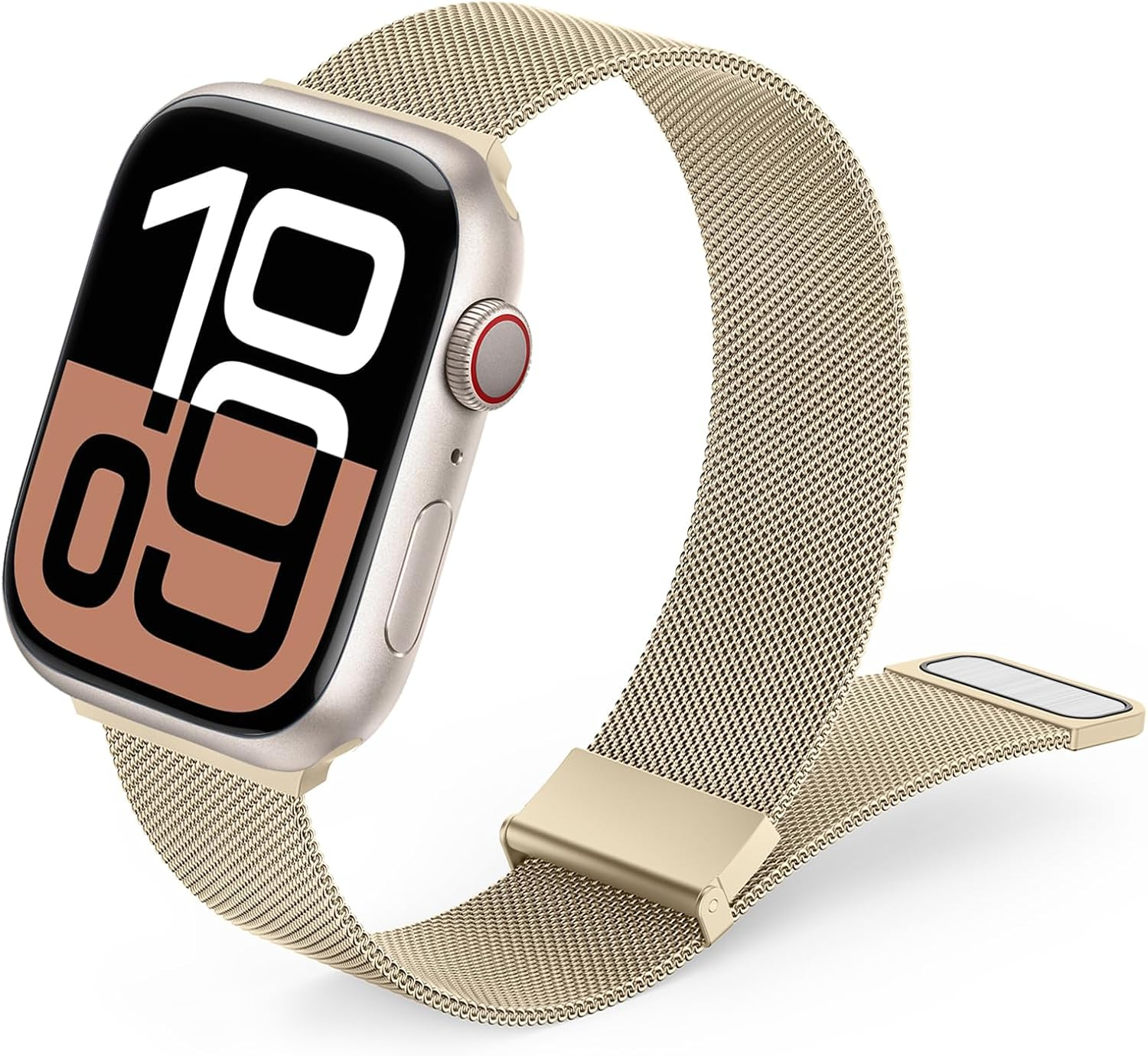 Leonids Metal Bands for Apple Watch Bands 38Mm 40Mm 41Mm 42Mm 44Mm 45Mm 46Mm 49Mm for Women Men, Stainless Steel Mesh Loop Magnetic Clasp Replacement Straps for Iwatch Series 10/9/8/7/6/5/4/3/Se/Ultra