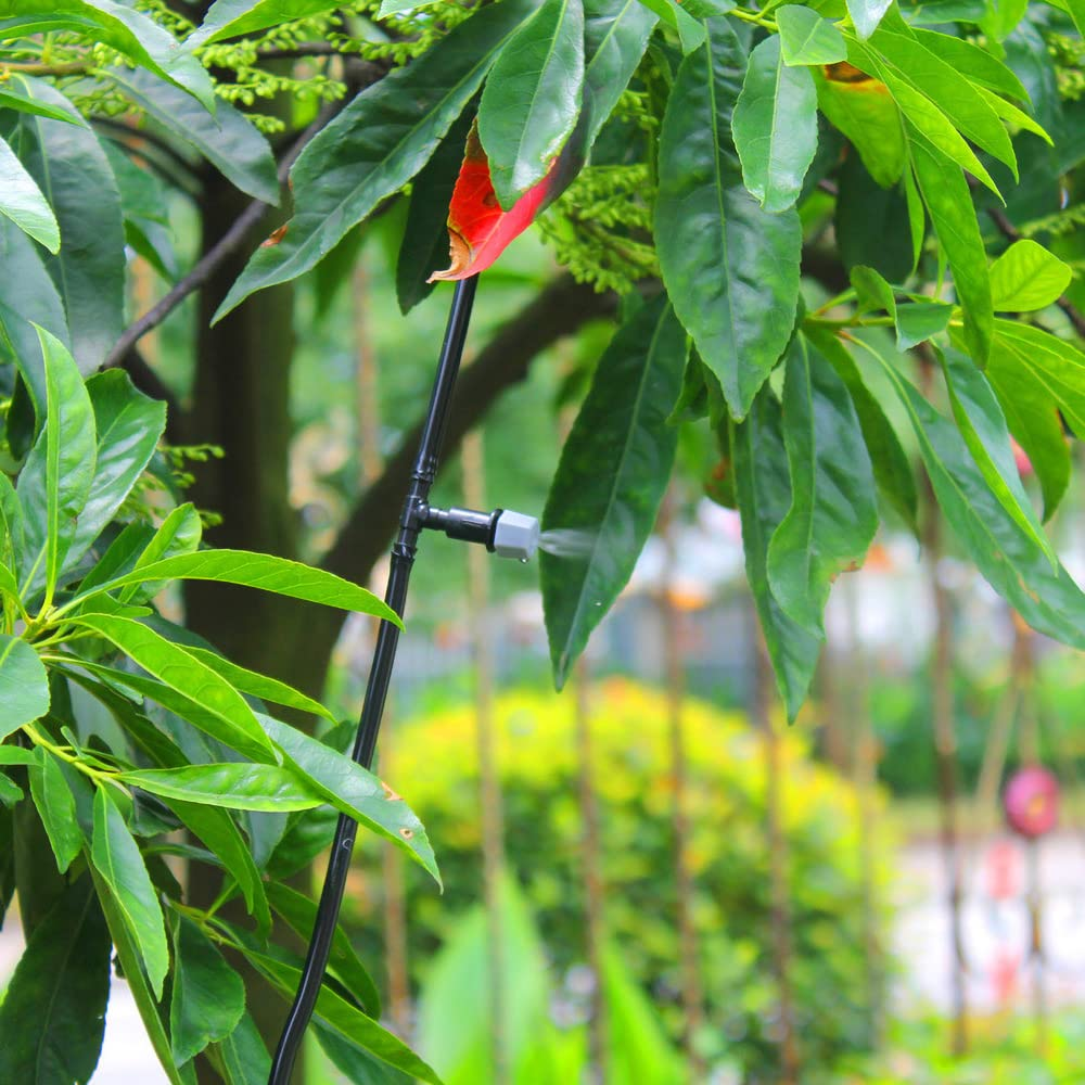 Tophomer Water Misting Kit, Mist Cooling System, Outdoor Garden Patio Greenhouse Micro Drip Irrigation Kit, 10M Misting Tube, 10Pcs Mist Nozzles image number 4