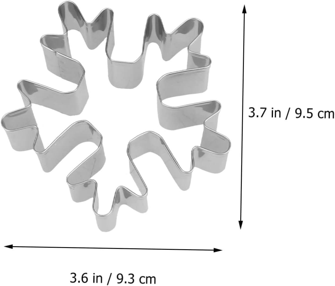 Amosfun 6Pcs Christmas Theme Stainless Steel Biscuits Mold Snowflake Elk Cake Molds for Cookies Cutter DIY Baking Christmas Craft Supplies