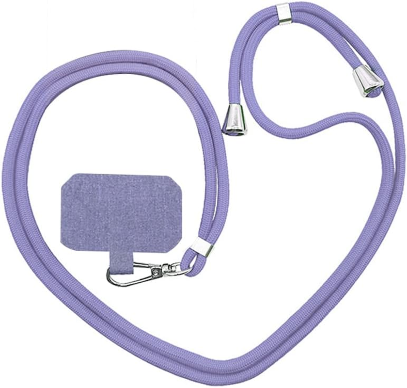 Fashion Universal Mobile Phone Lanyard Adjustable Hanging Neck Strap with Patch Red