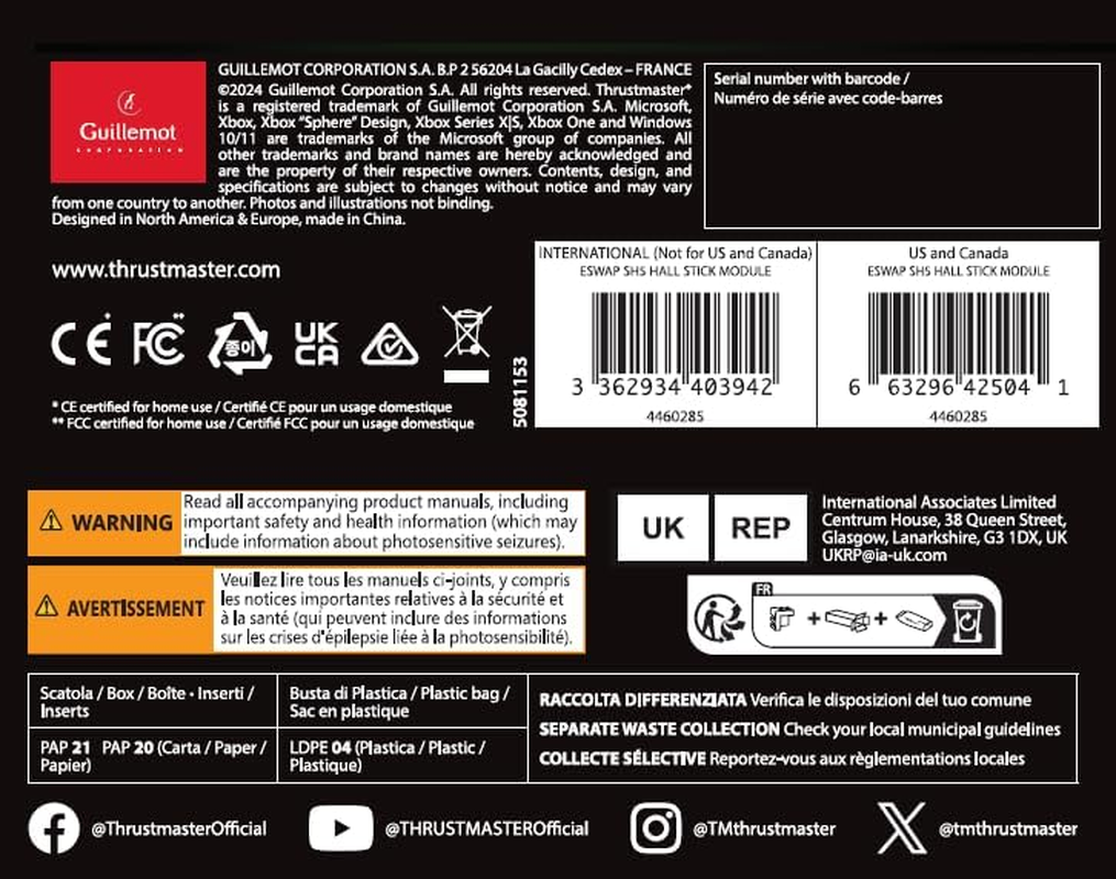 Thrustmaster ESWAP SH5 Hall Stick Module, Modular H.E.A.R.T. Hall Effect Anti-Drift Mini-Stick Compatible with the ESWAP Range | Official Xbox image number 4