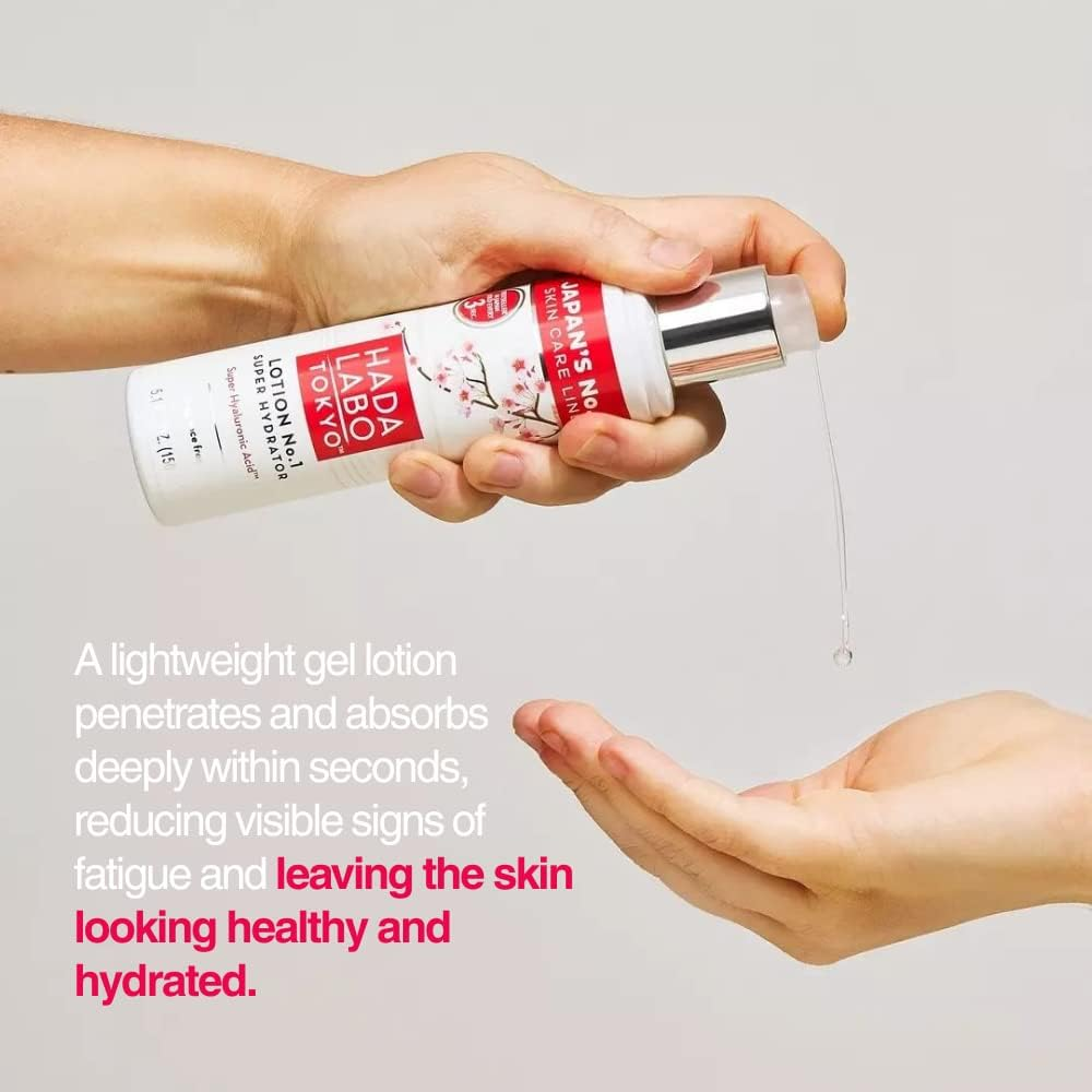 Hada Labo Tokyo Lotion No.1 Super Hydrator &ndash; Intense Moisture Booster with Super Hyaluronic Acid &ndash; 150Ml for Soft, Plump, and Hydrated Skin image number 3