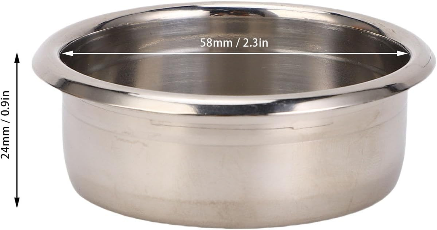 Asixxsix 58Mm Portafilter Basket, Stainless Steel Coffee Filter Basket, Espresso Machine Parts, Coffee Machine Replacement Accessories, for Shop, Household, Milk Tea Shop (18G)