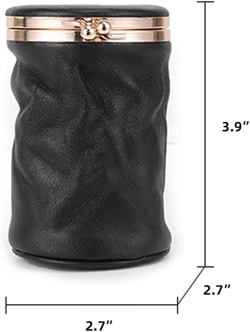 DDPOND Genuine Leather Clutch Cosmetic Bag for Women Lipstick Case Holder with Mirror Kiss Lock Makeup Purse Coin Pouch - Blue image number 3