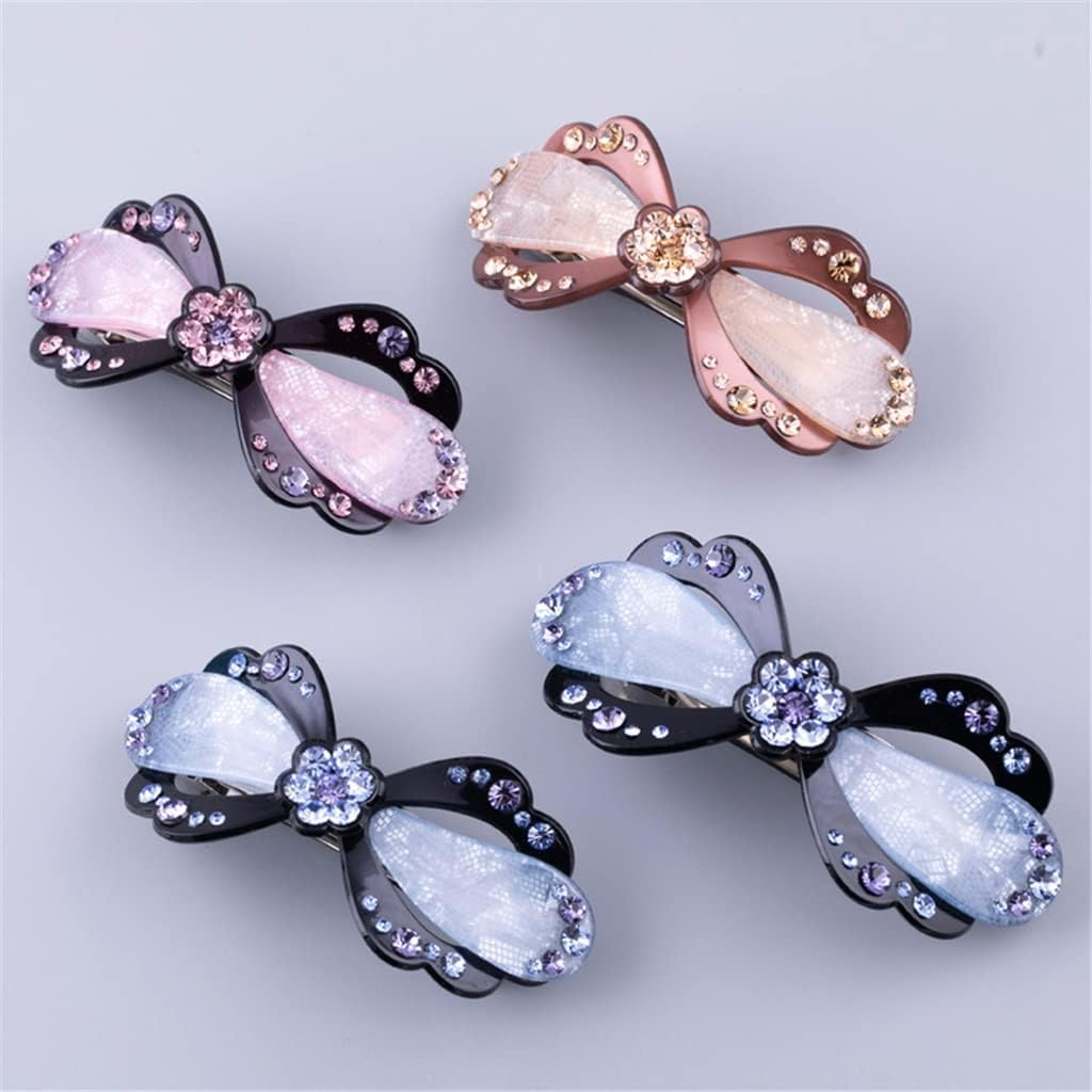 Alligator Clip,Headdress,Hair Clamp,Hairpins,Hair Accessories Fabric Hairpin Rhinestone Flower Horizontal Clip Hair Headdress Spring Clip Hairpin (Color : Regular, Size image number 2